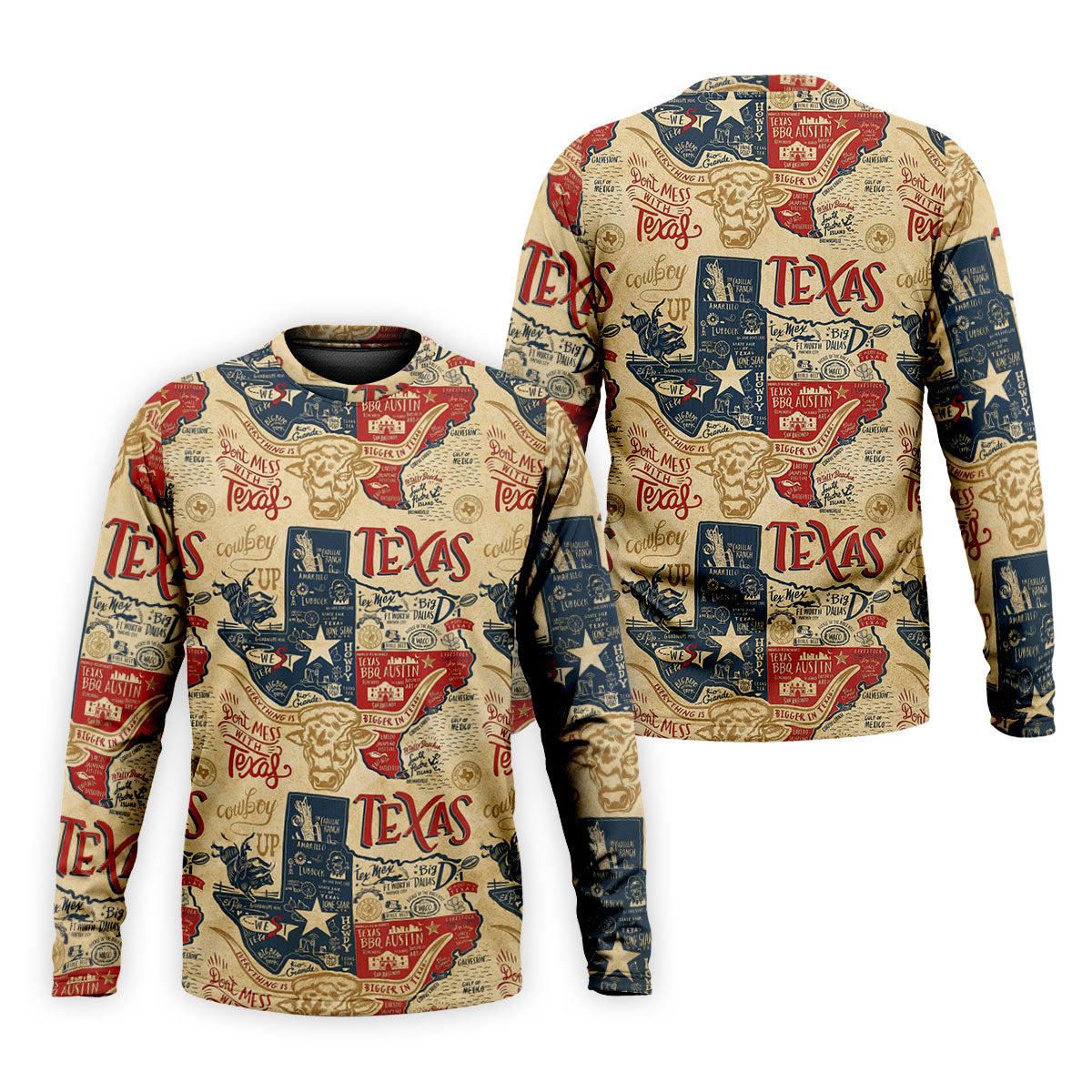 Don't Mess With Texas Western Theme Old West Golf Tops For Men, Polo Shirt Men, Golf Shirts For Men