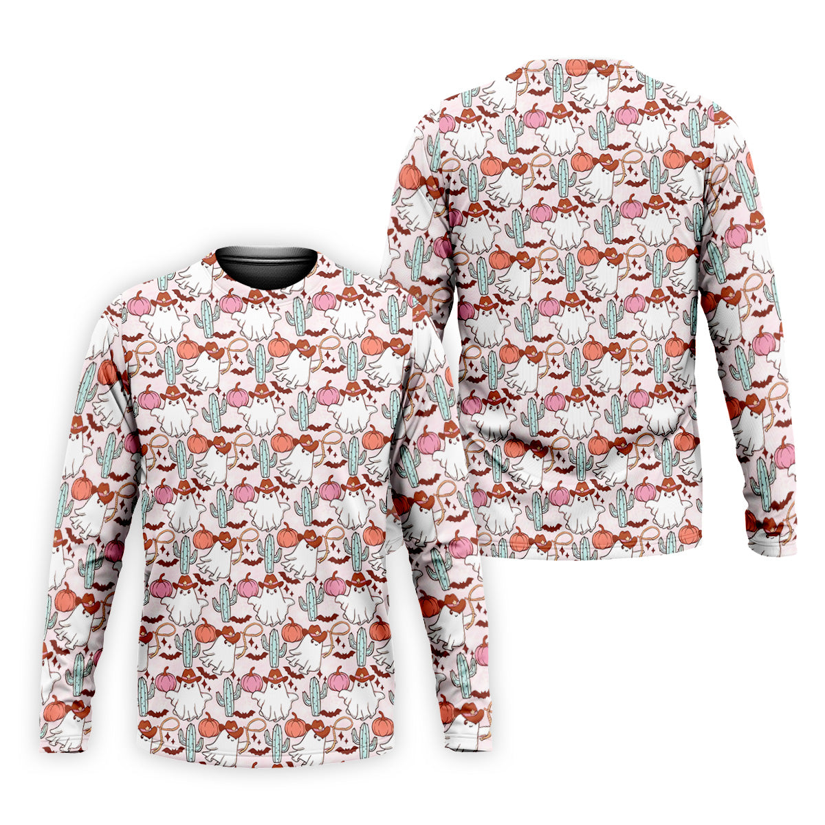 Cowboy Ghost Howdy Halloween Fun Golf Shirts For Men, Polo ShirtFor Men, Golfing Apparel