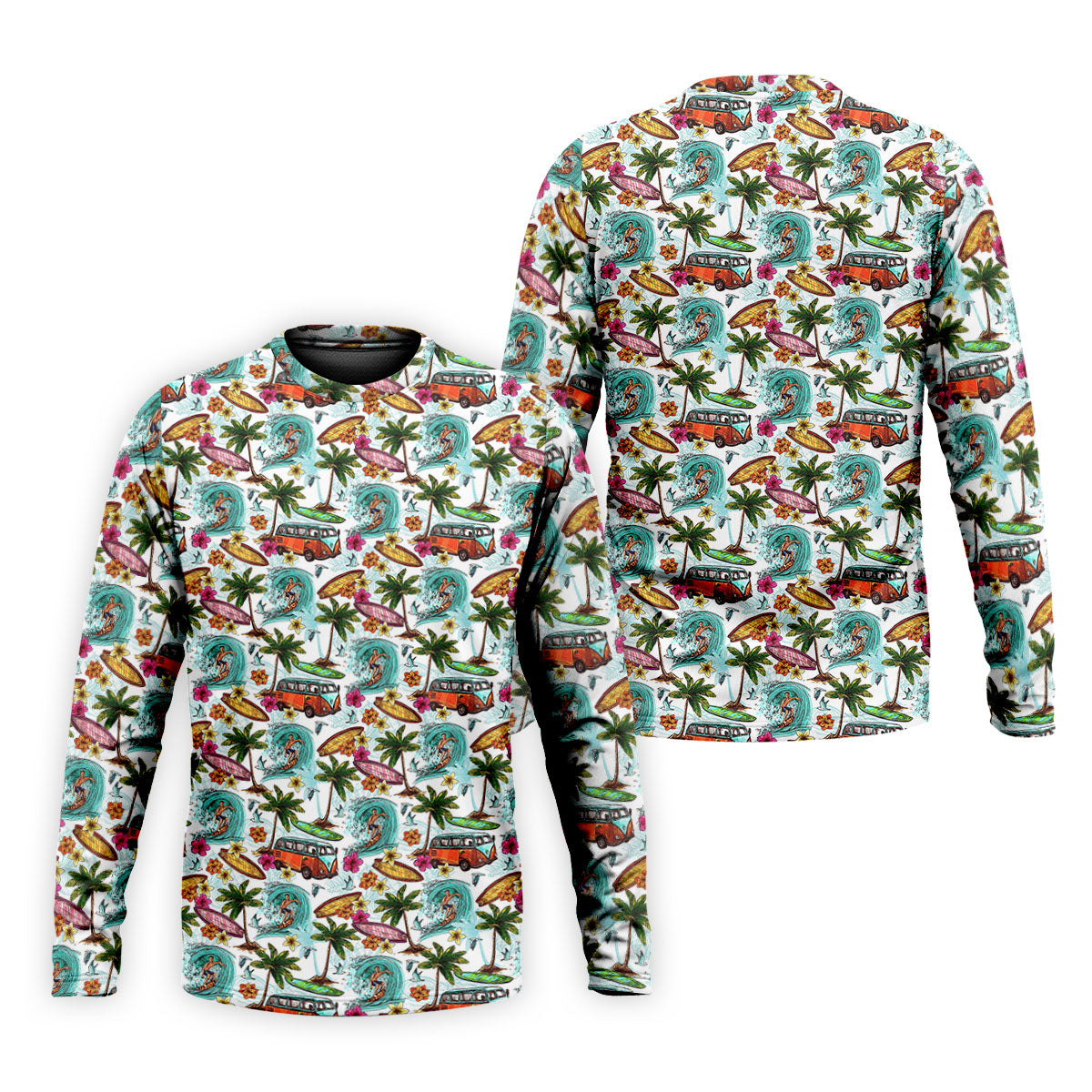 Tropical Trip Big Wave Riders Hawaiian Golf Shirt, Polo Shirtor Men, Golfing Apparel