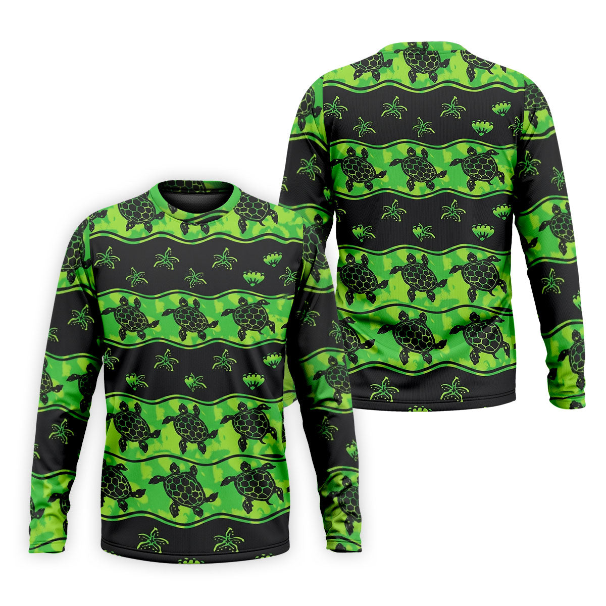Sea Turtles Sea Creatures Pattern Hawaiian Golf Shirt, Polo Shirtor Men, Golfing Apparel