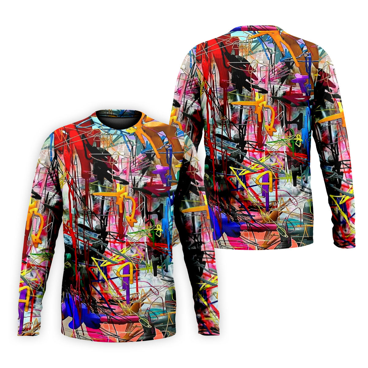Colorful Abstract Graffiti Street Art Golf Shirt, Mens Golf Polo, Golf Apparel For Men