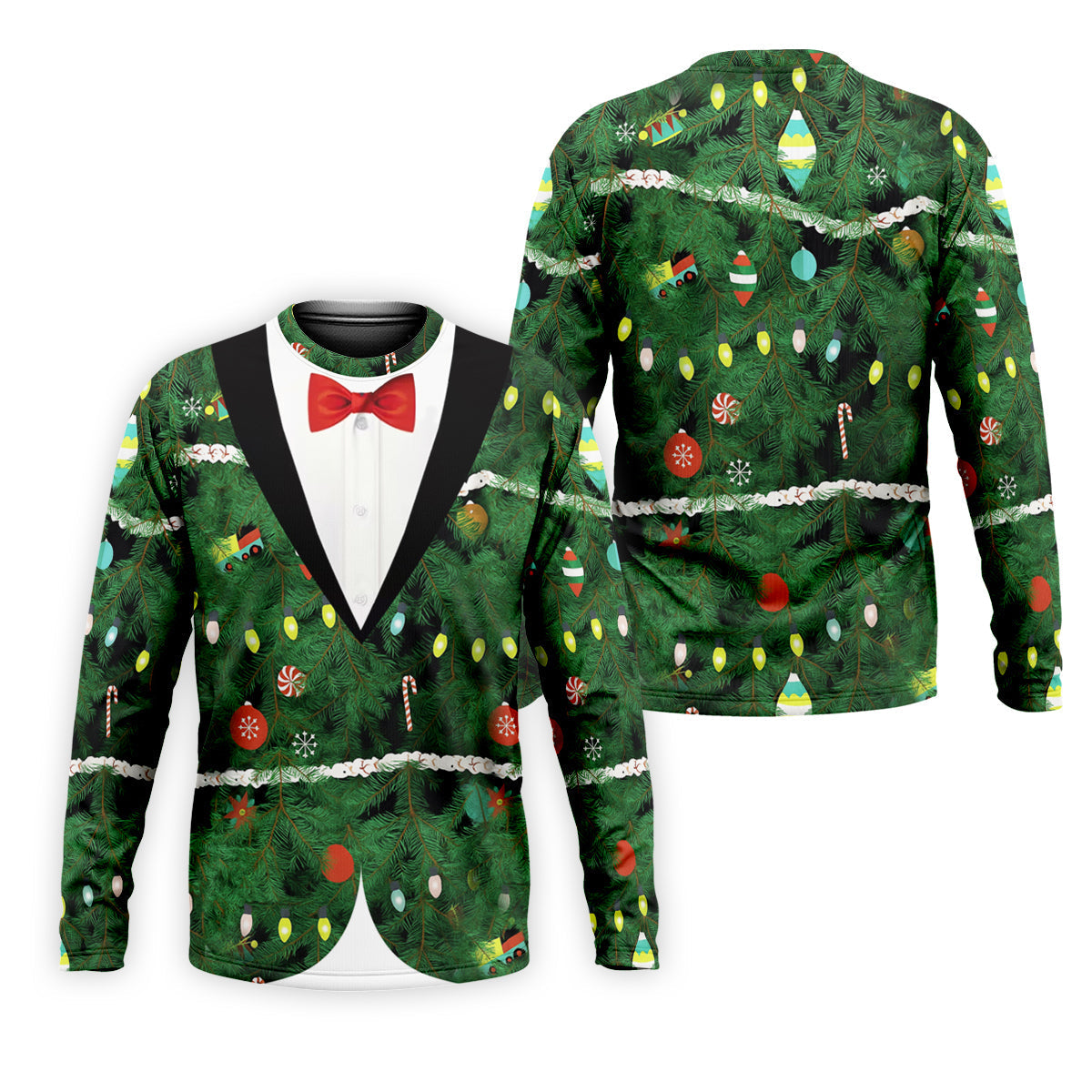 Christmas Tree Needles Green Festive Men's Golf Polo Shirt Christmas Golf Shirt, Golf Gift For Men