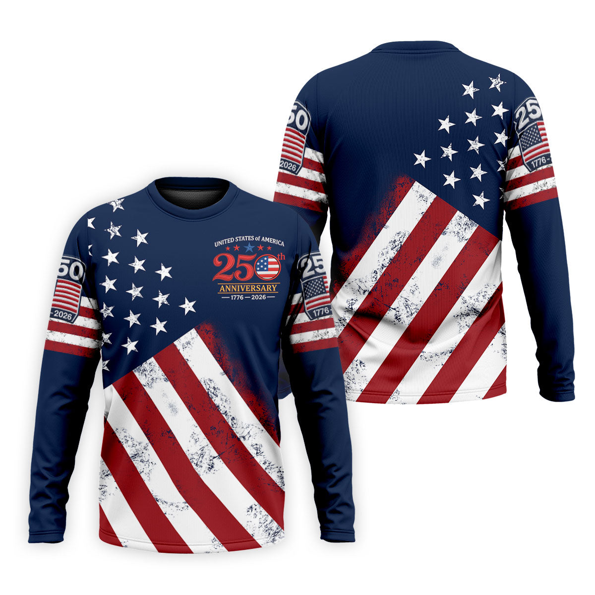 USA 250th Anniversary American Flag Men Golf Shirt, 4th Of July Polo ShirtFor Men