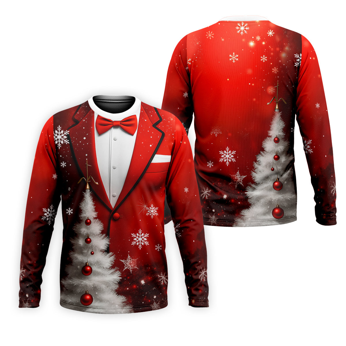 Snow Pine Tree Black And Red Christmas Men's Golf Polo Shirtristmas Golf Shirt, Golf Gift For Men