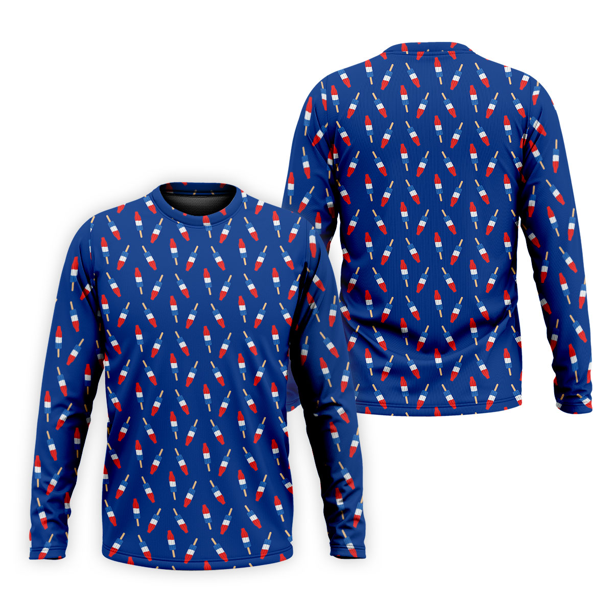 Red White Blue Patriotic Popsicles 4th Of July Golf Shirt, 250th Anniversary Golf Shirts For Men