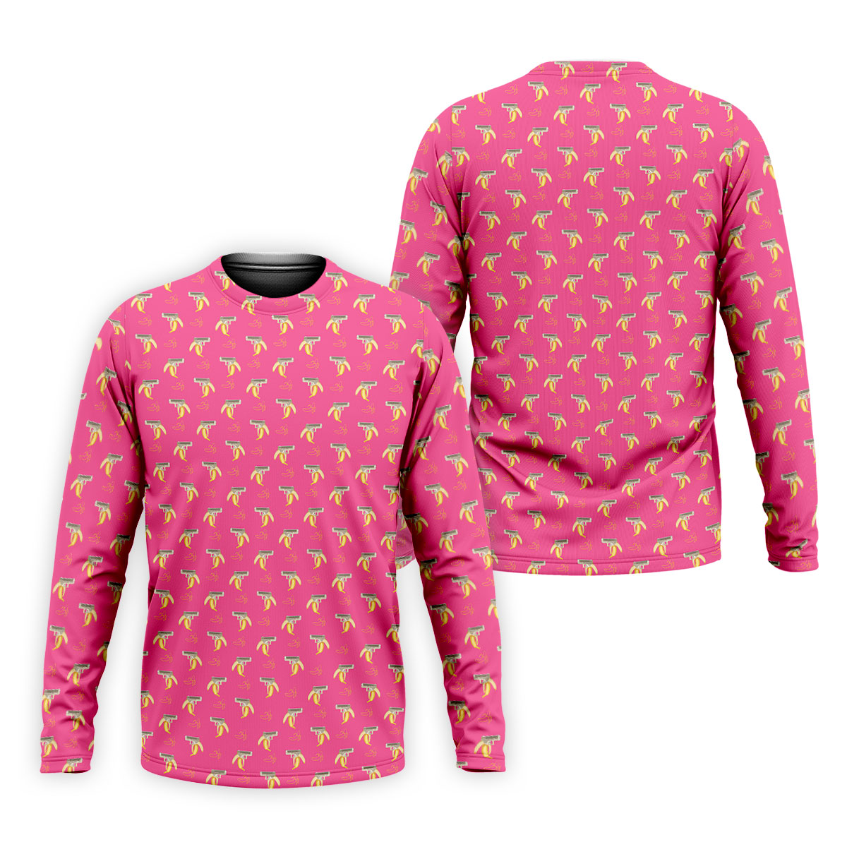Funny Banana Hot Pink Golf Shirt, Golf Tops For Men, Golf Shirts For Men, Polo ShirtFor Men