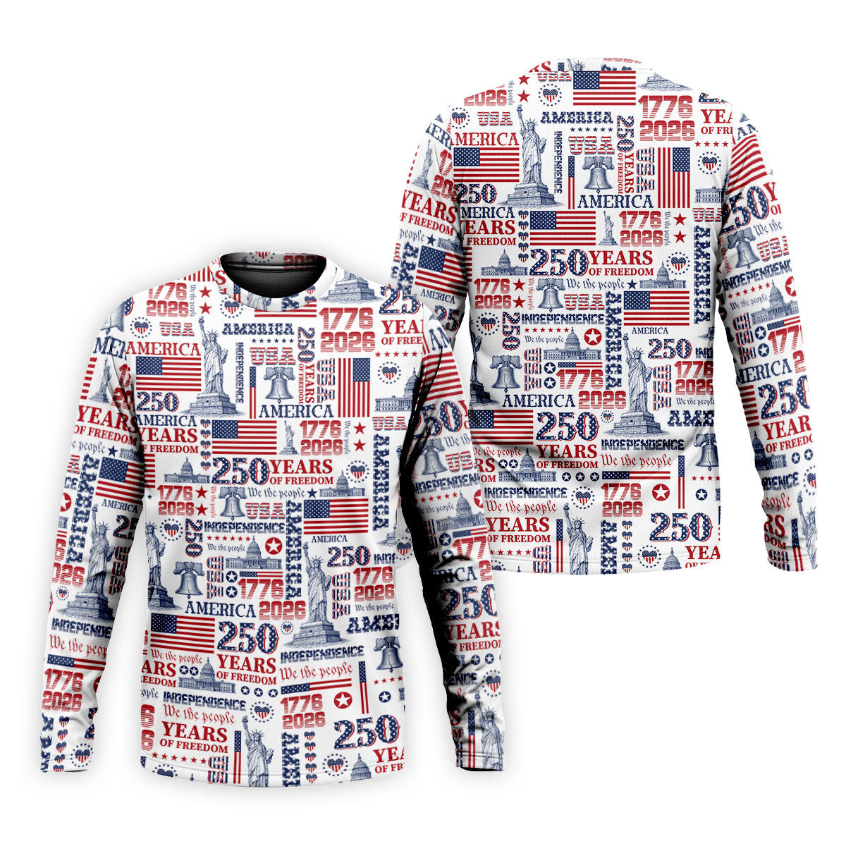 250th Anniversary USA 1776-2026 Retro Golf Shirt, Golf Tops For Men, 4th Of July Golf Shirts For Men
