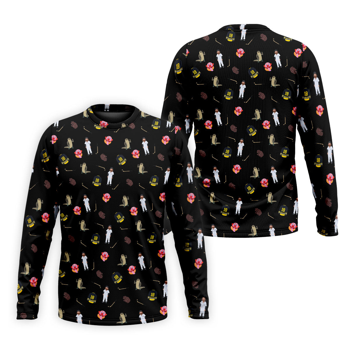 Sport Movie Character Funny Aligator Clown Head Black Golf Shirt, Men's Funny Golf Shirts, Golf Shirts For Men