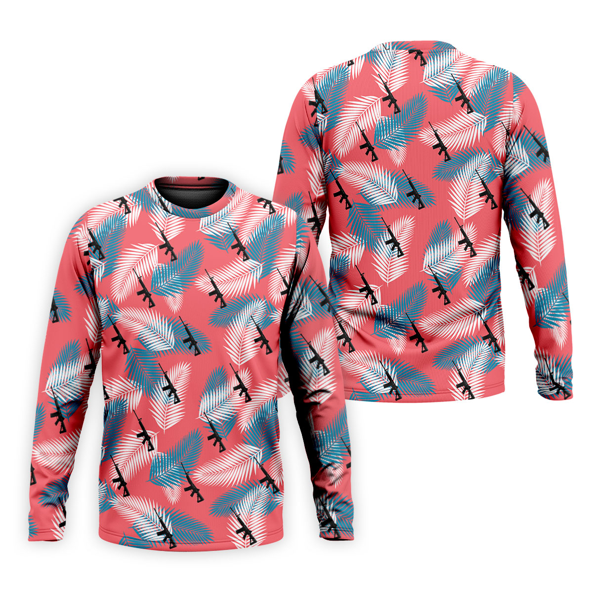 Freedom Lifestyle Green And Pink Hawaiian Golf Shirt, Golf Tops For Men, Golf Shirts For Men