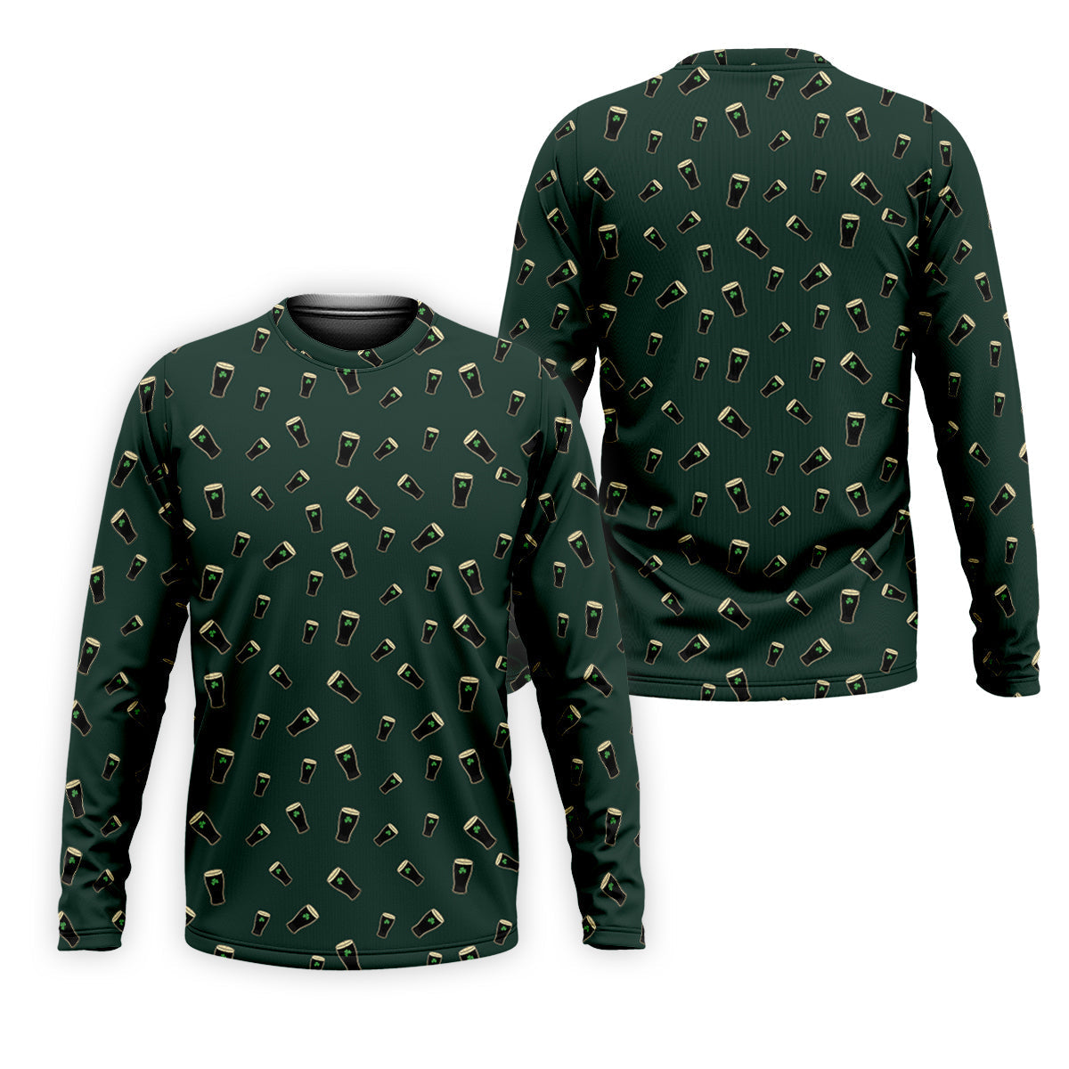 Dark Stout Beer St Patrick's Day Green Shamrock Golf Shirt, Polo ShirtFor Men, Golf Shirts For Men