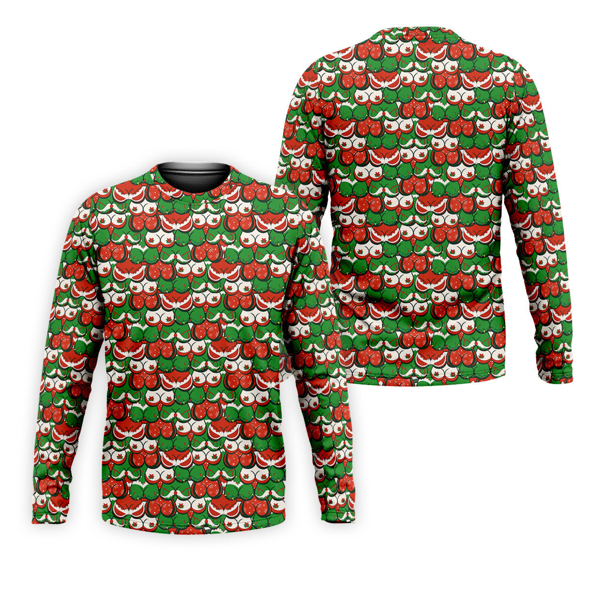 Funny Christmas Red And Green Men's Golf Polo Shirtristmas Golf Shirt, Cute Golf Outfit, Golf Gift For Men