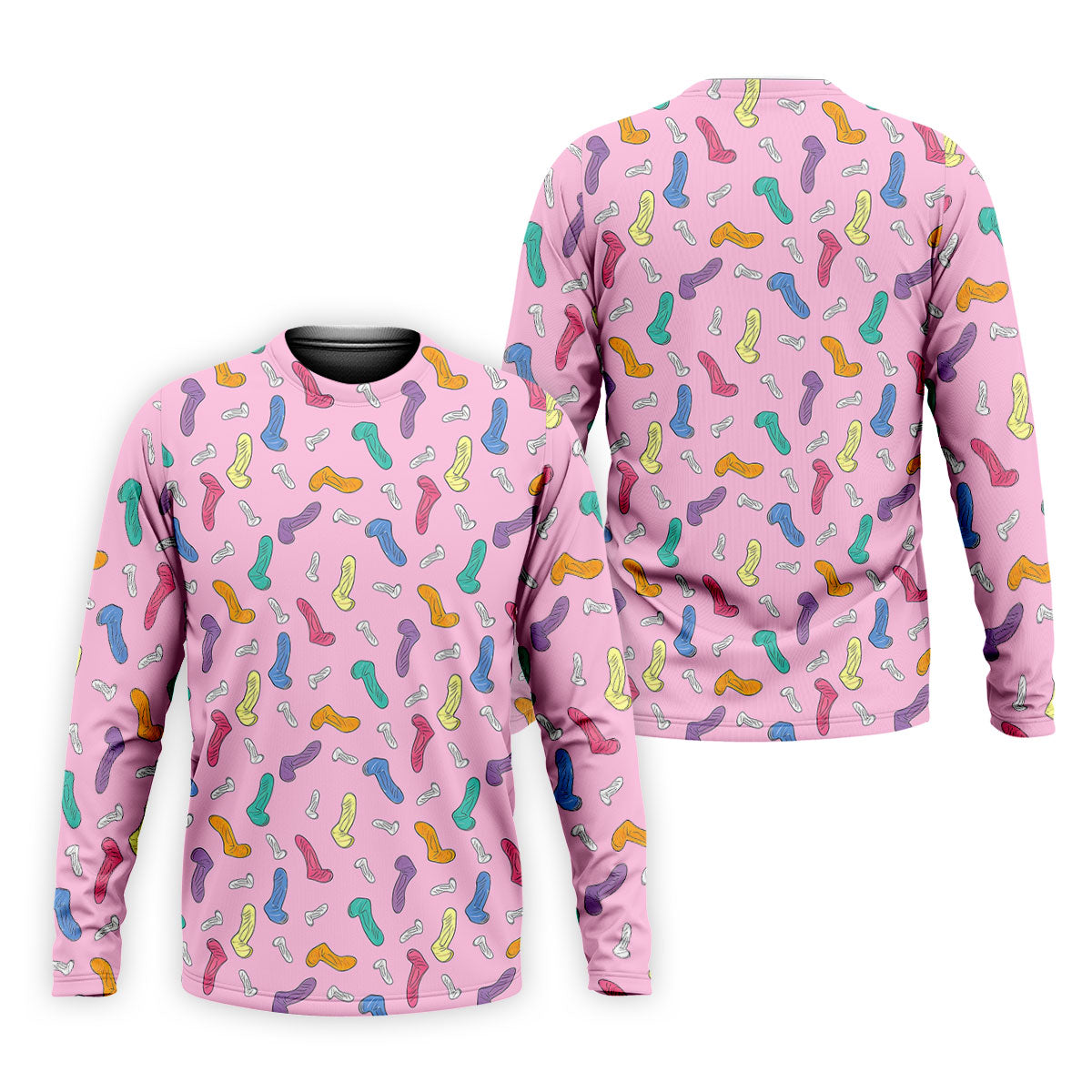Funny Adult Novelty Pink Pattern Golf Shirt, Mens Polo Shirts, Golf Apparel For Men