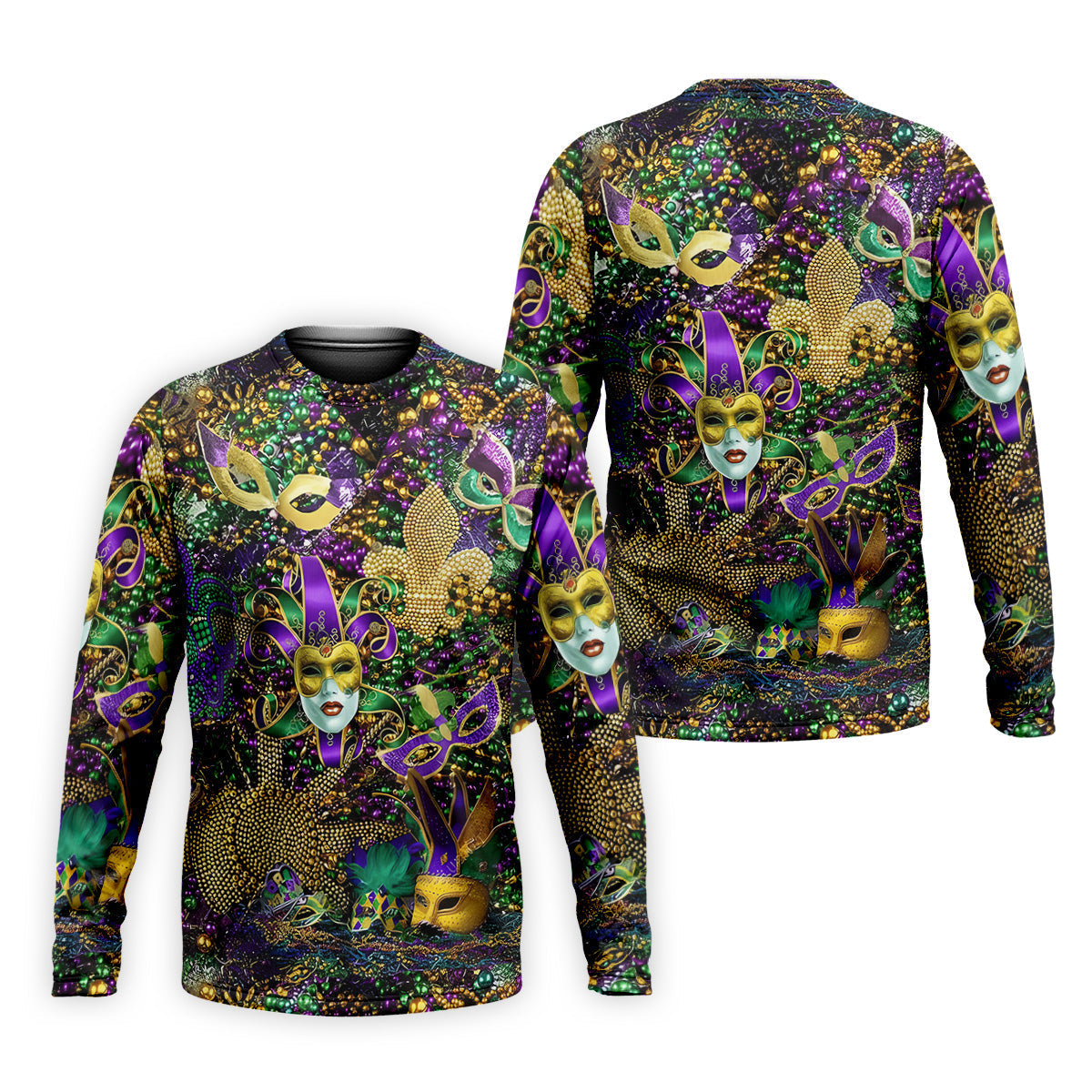 Holiday Mardi Gras Green Purple Gold Golf Tops For Men, Polo ShirtFor Men, Golf Gift For Men