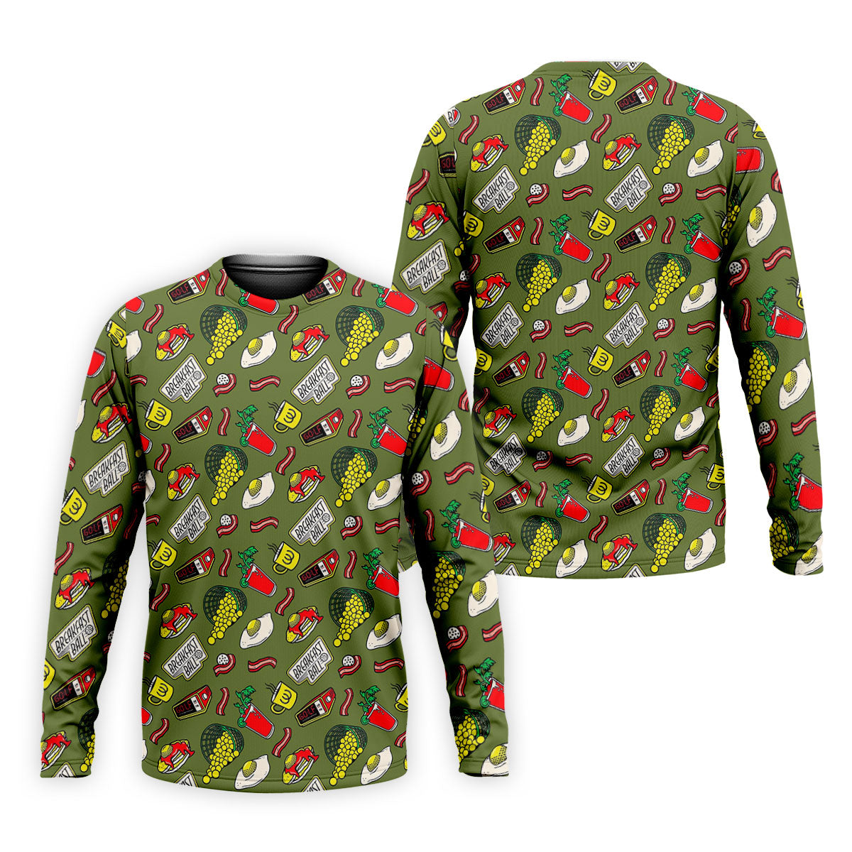 Breakfast Balls Golf Tops For Men, Men's Funny Golf Shirts, Golf Shirts For Men, Polo Shirtor Men