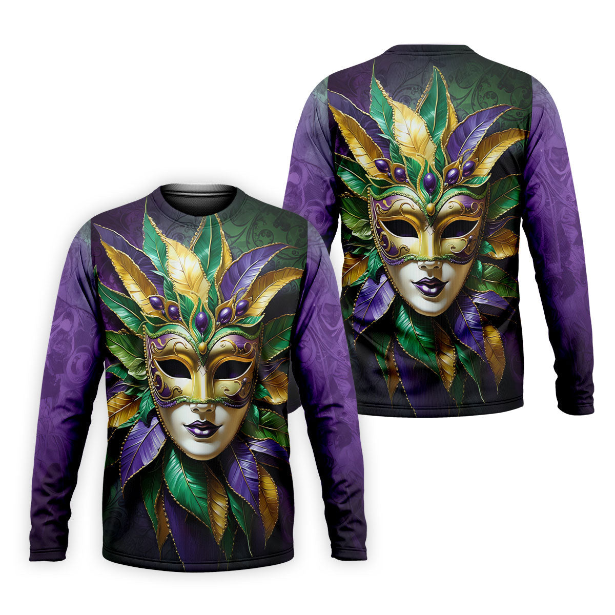 Mardi Gras Festival Mask All Over Print Golf Tops For Men, Polo ShirtFor Men, Golf Shirts For Men