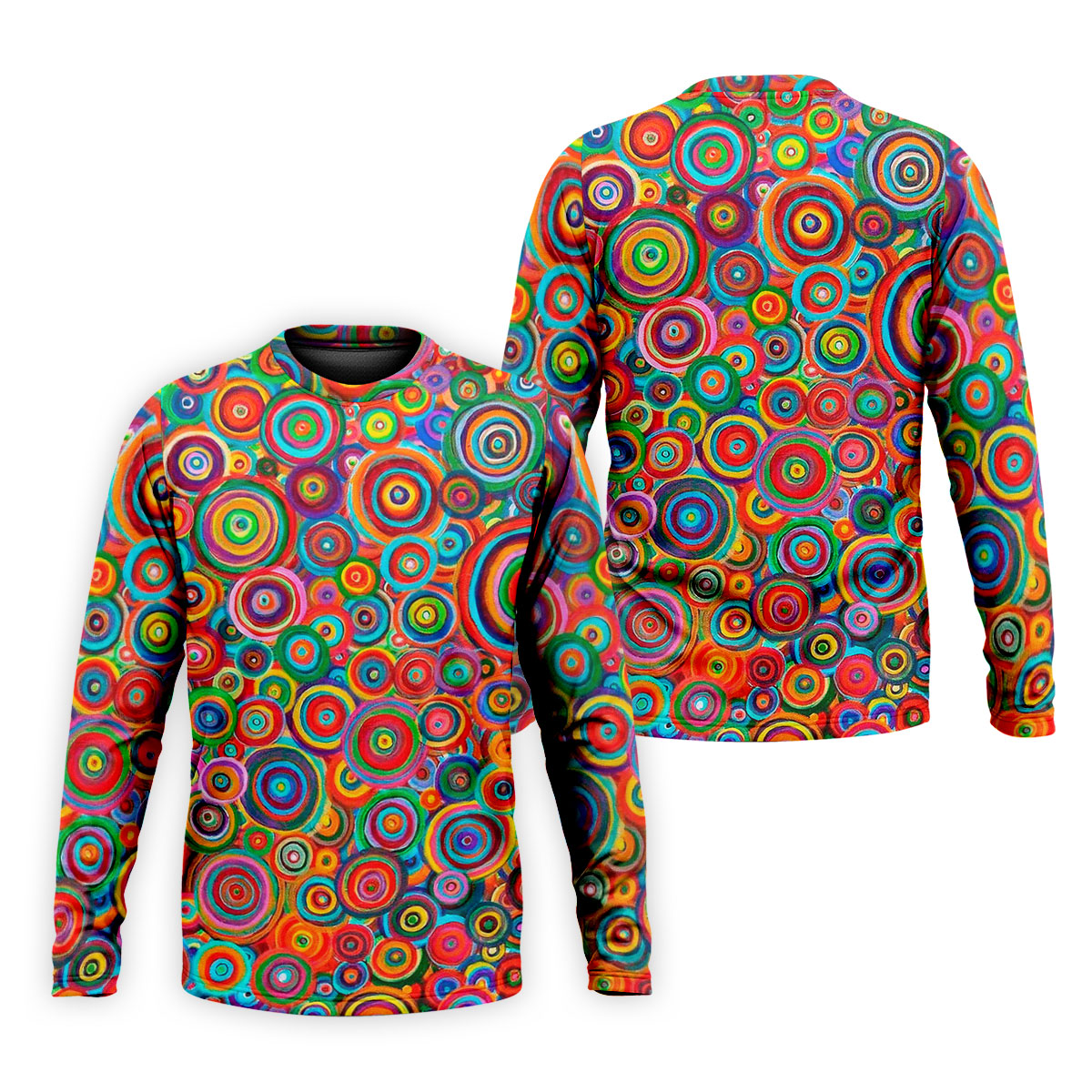 Colorful Abstract Circle Pattern Polo Shirt, Printed Golf Shirts, Hawaiian Golf Shirt, Mens Polo Shirts