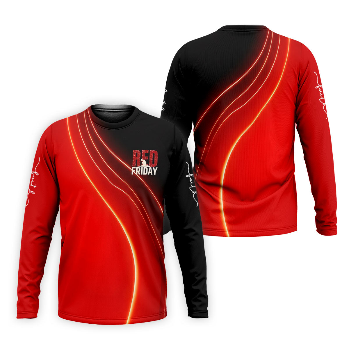 Red Friday Red Black Gradient Faith 4th Of July Golf Shirt, 250 Years Polo Shirt Men