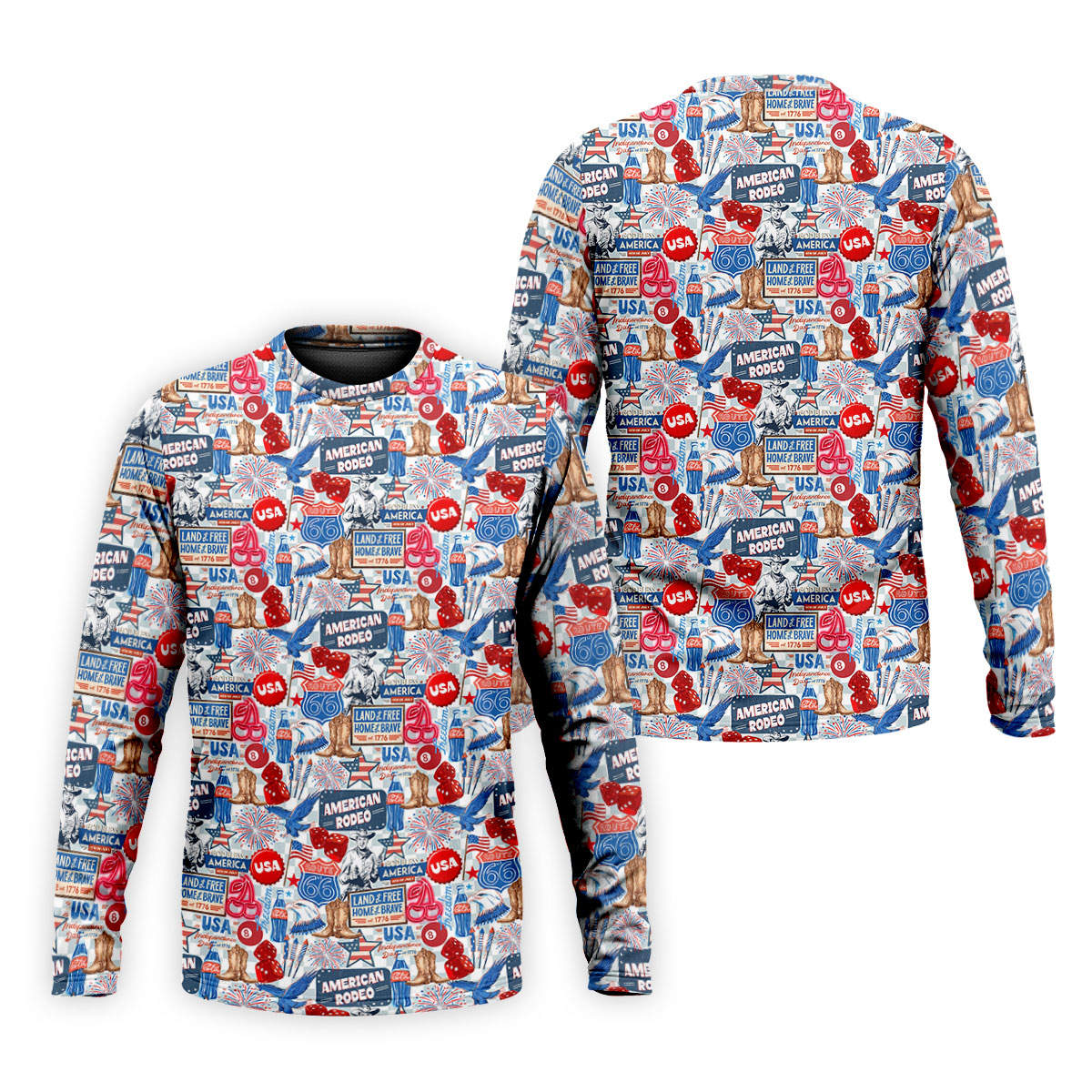 American Rodeo Western Theme Patriotic 4th Of July Golf Shirt, 250th Anniversary Golf Shirts For Men