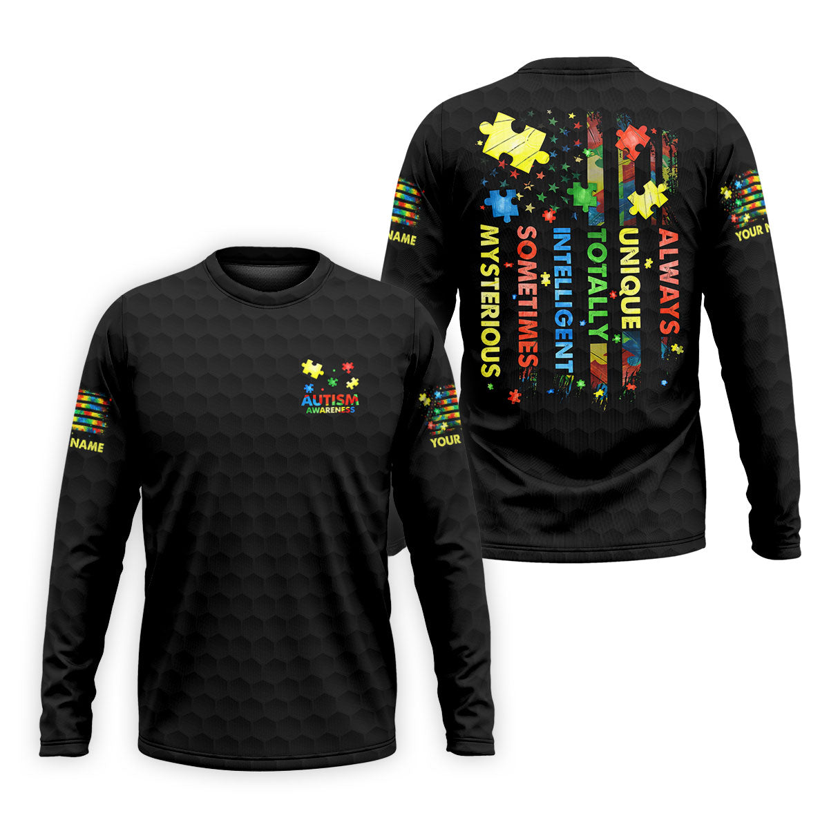 Autism Awareness Always Unique Totally Intelligent Sometimes Mysterious Golf Shirts For Men, Polo Shirtor Men