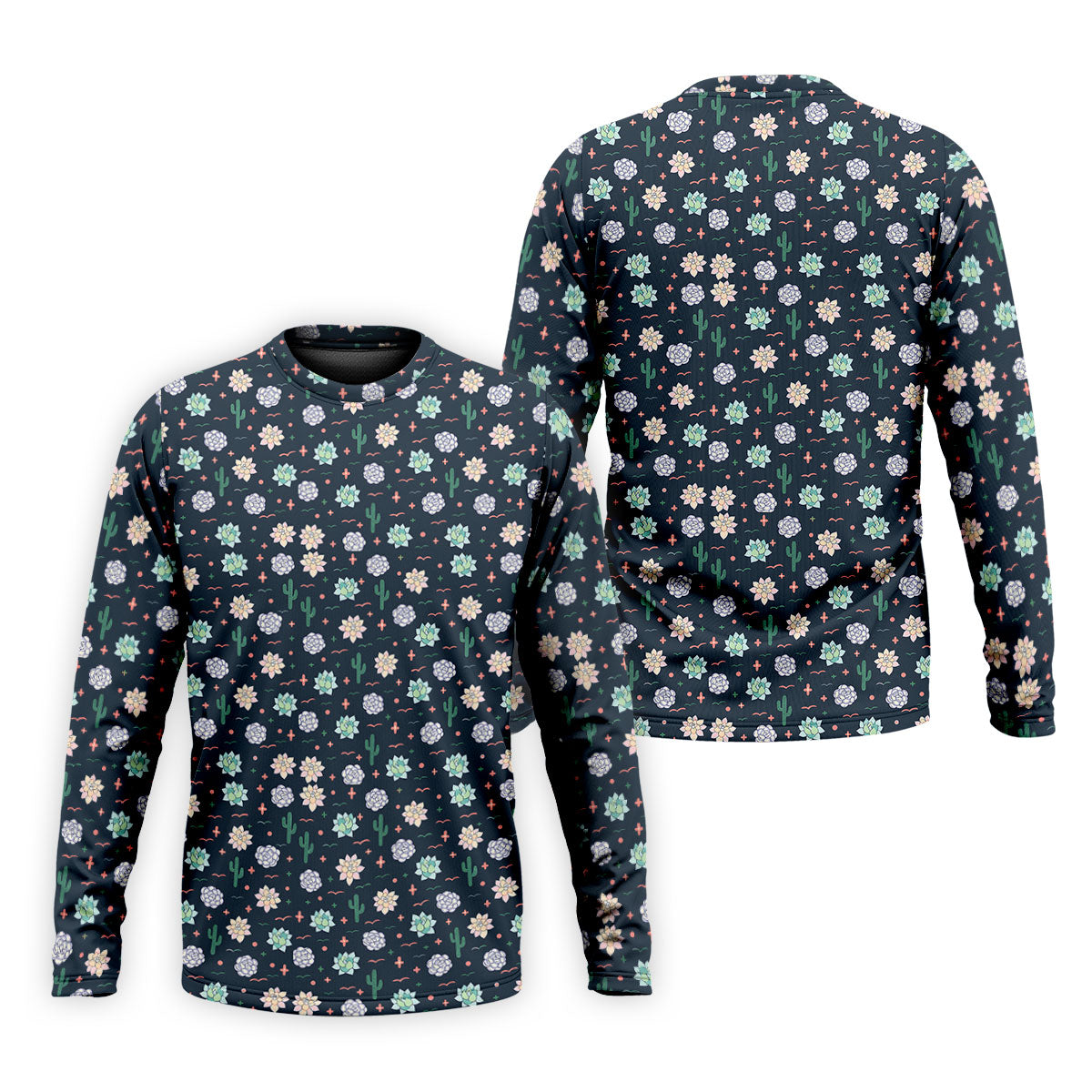 Boho Succulent And Cactus Hawaiian Golf Shirt, Mens Golf Polo, Printed Golf Shirts