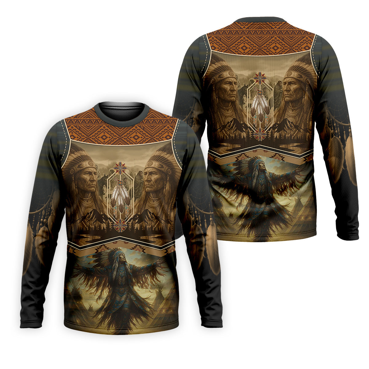 Spirit of the Ancestors Golf Tops For Men, Native American Ancestry Polo Shirtor Men, Indigenous Peoples Month