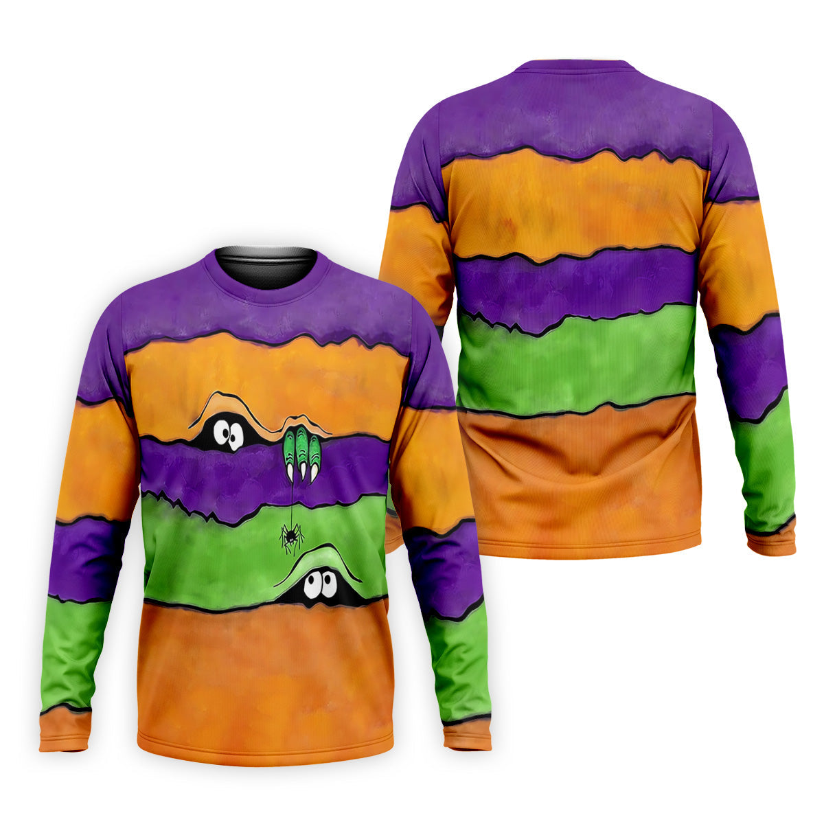 Funny Halloween Peeping Eyes Polo ShirtFor Men, Golf Tops For Men, Halloween Golf Shirt