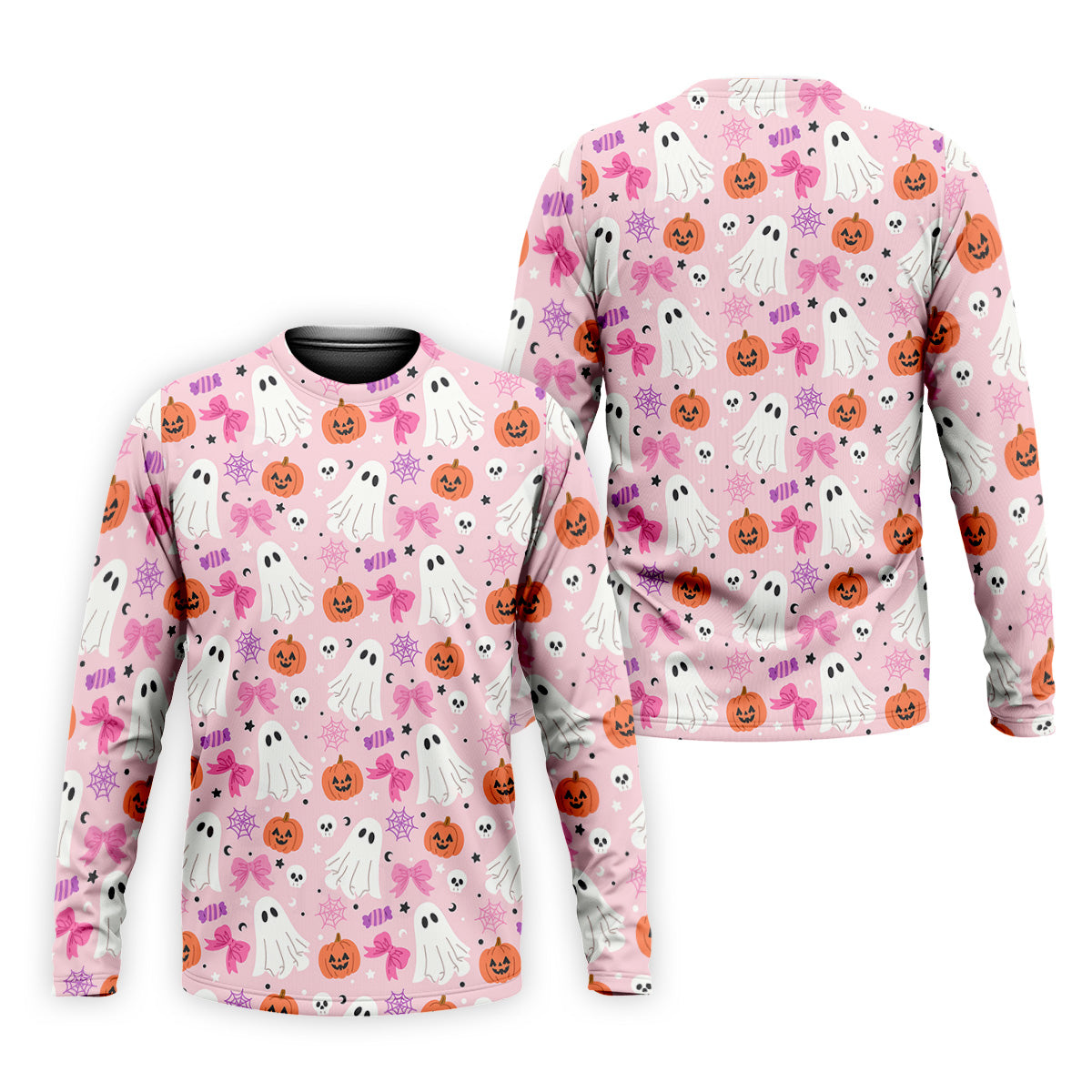 Ghost Coquette Candy Halloween Fun Golf Shirts For Men, Golfing Apparel, Golf Shirts For Men