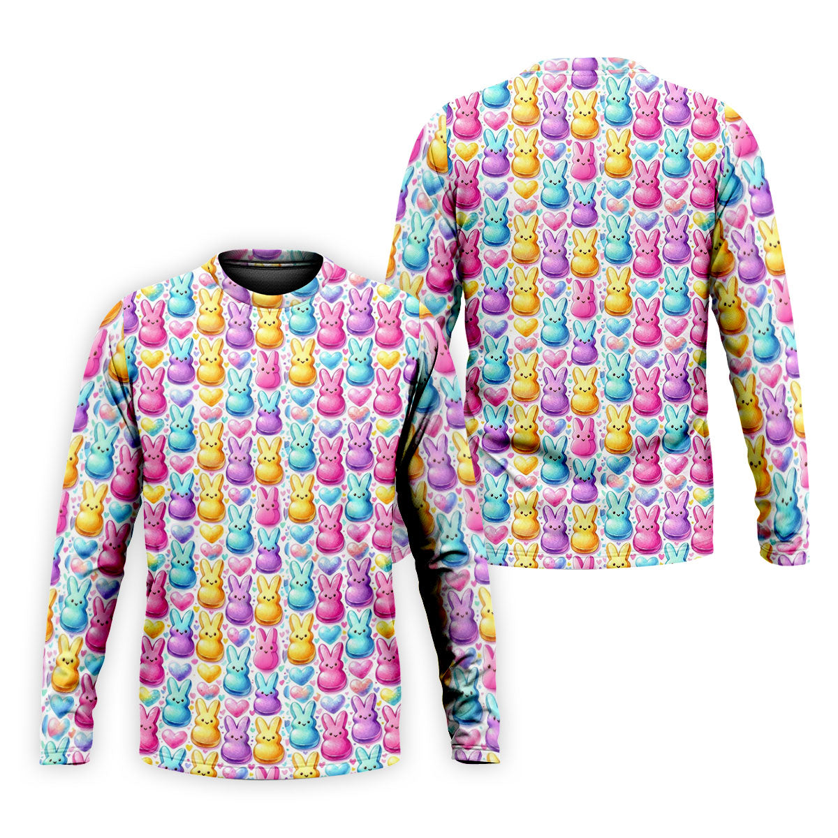 Easter Bunny Jelly Effect Seamless Pattern Golf Shirts For Men, Men's Funny Golf Shirts, Polo ShirtFor Men