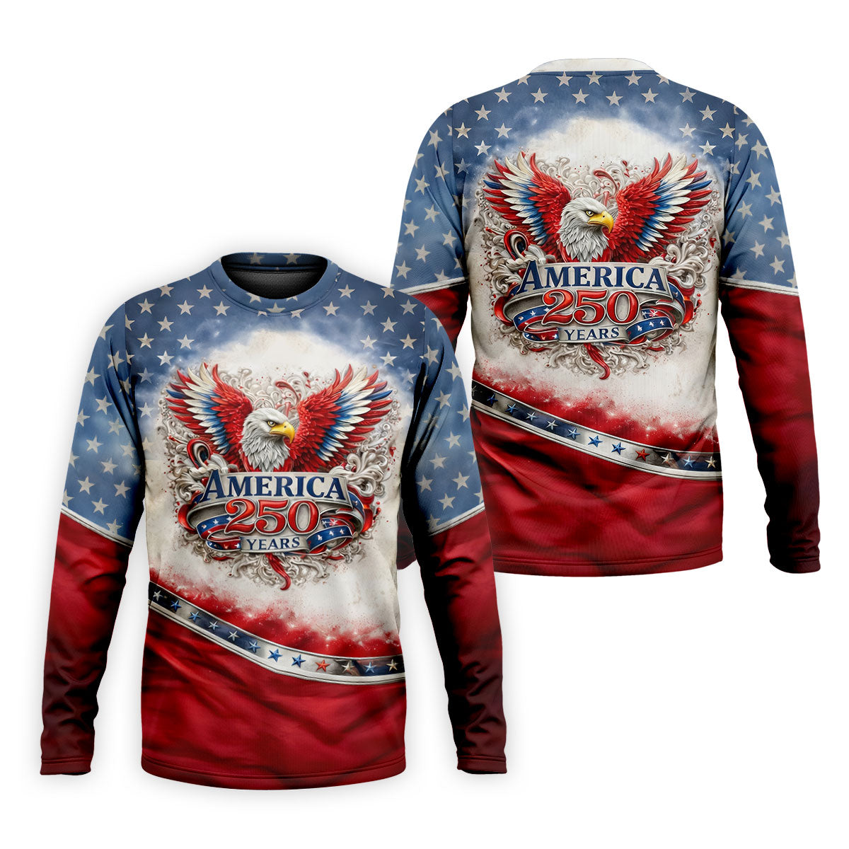America 250 Years Red White Blue 4th Of July Golf Shirt, Patriotic Golf Shirt, Golf Shirts For Men
