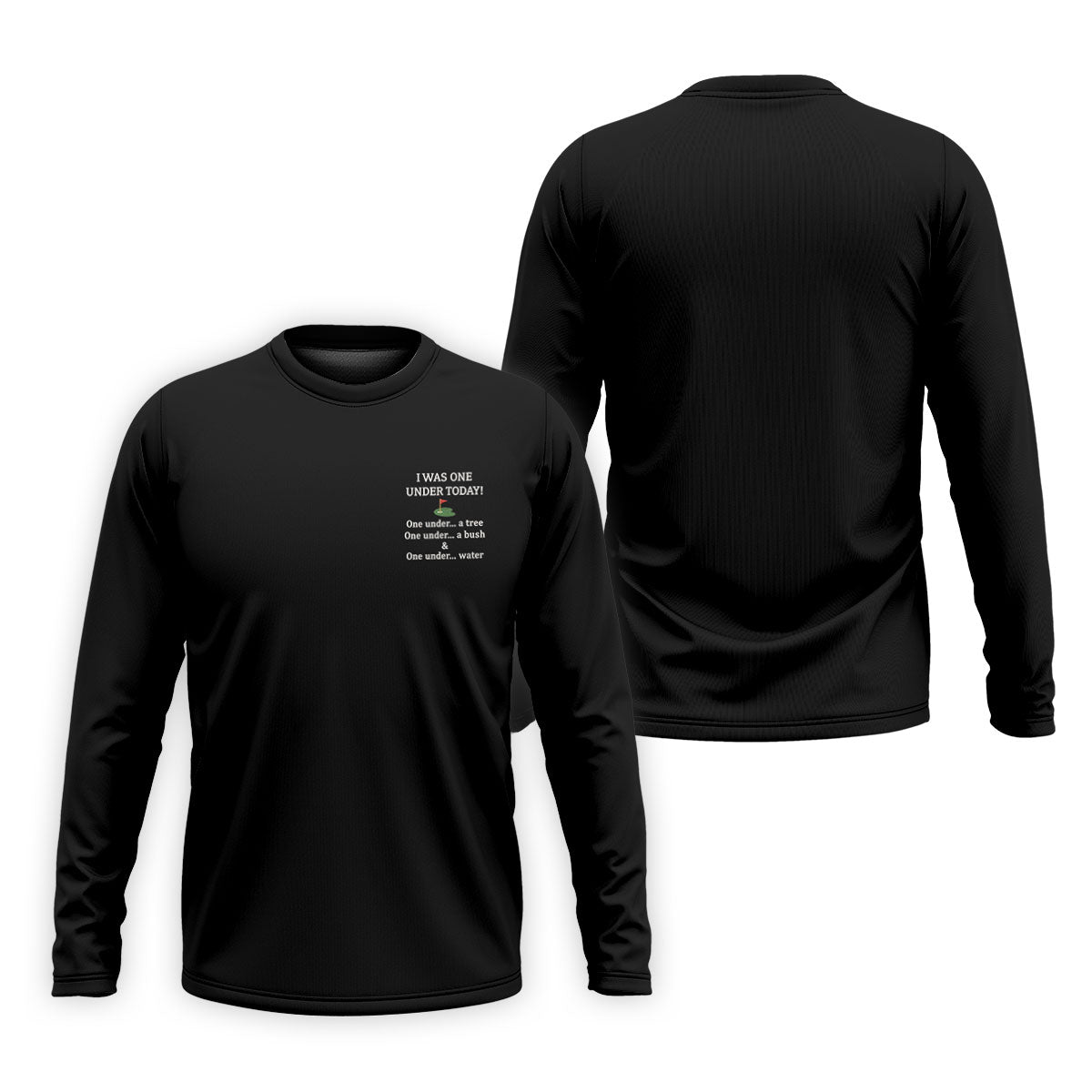 I Was One Under Today Black Golf Shirt, Funny Golf Shirt, Golf Shirts For Men, Polo Shirtor Men