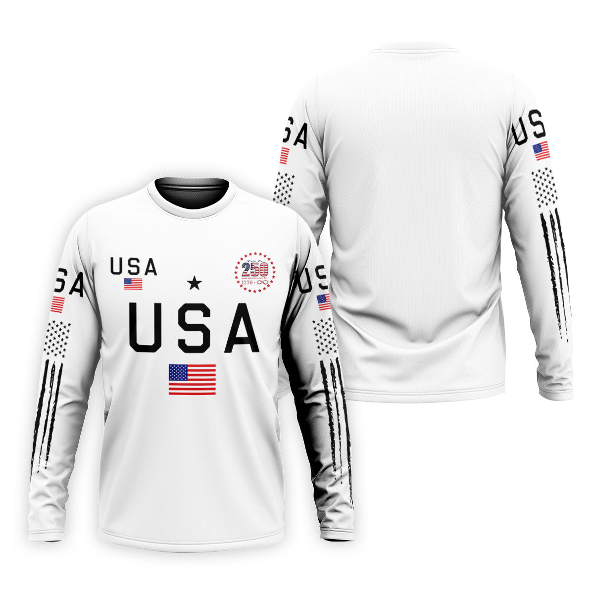 USA 250th Anniversary Hoodie, Independence Day Apparel, White Hooded Jumper 4th Of July Gift
