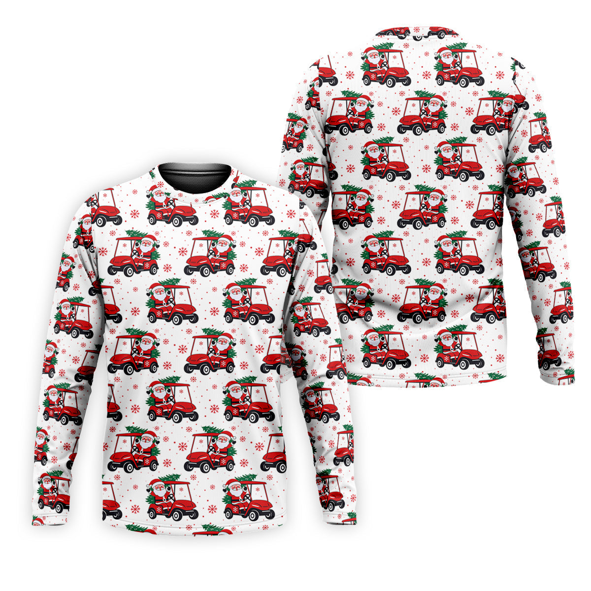 Santa Claus Golf Cart Fun Golf Shirts For Men, Christmas Golf Shirt, Polo Shirtor Men, Golf Gift For Men