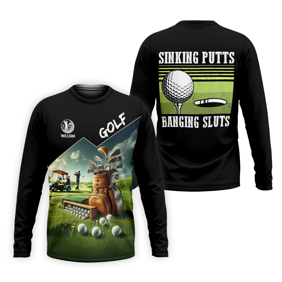 Golf Sinking Putts Banging Golf Tops For Men, Gifts For Golf Lovers, Polo ShirtFor Men, Golfing Apparel