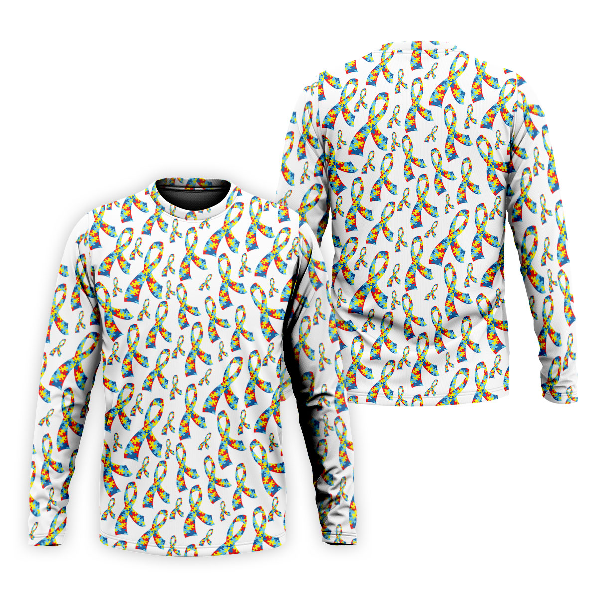 Autism Awareness Ribbon Golf Tops For Men, Autism Ribbon Polo ShirtFor Men, Golf Shirts For Men
