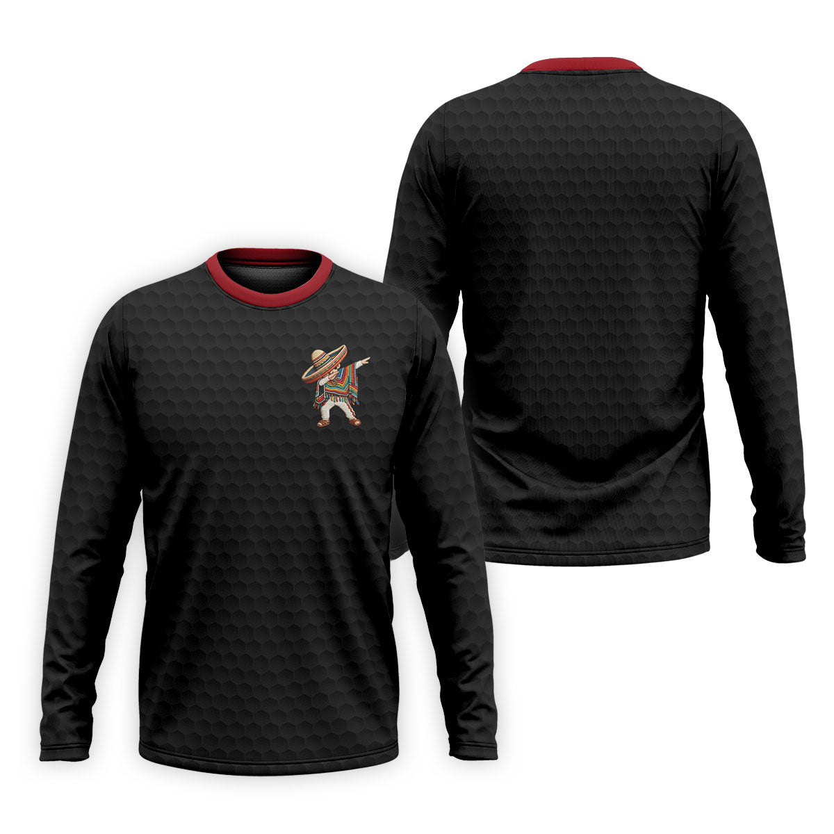 Cinco De Mayo Celebration Golf Ball Pattern Black Golf Shirt, Polo Shirt Men