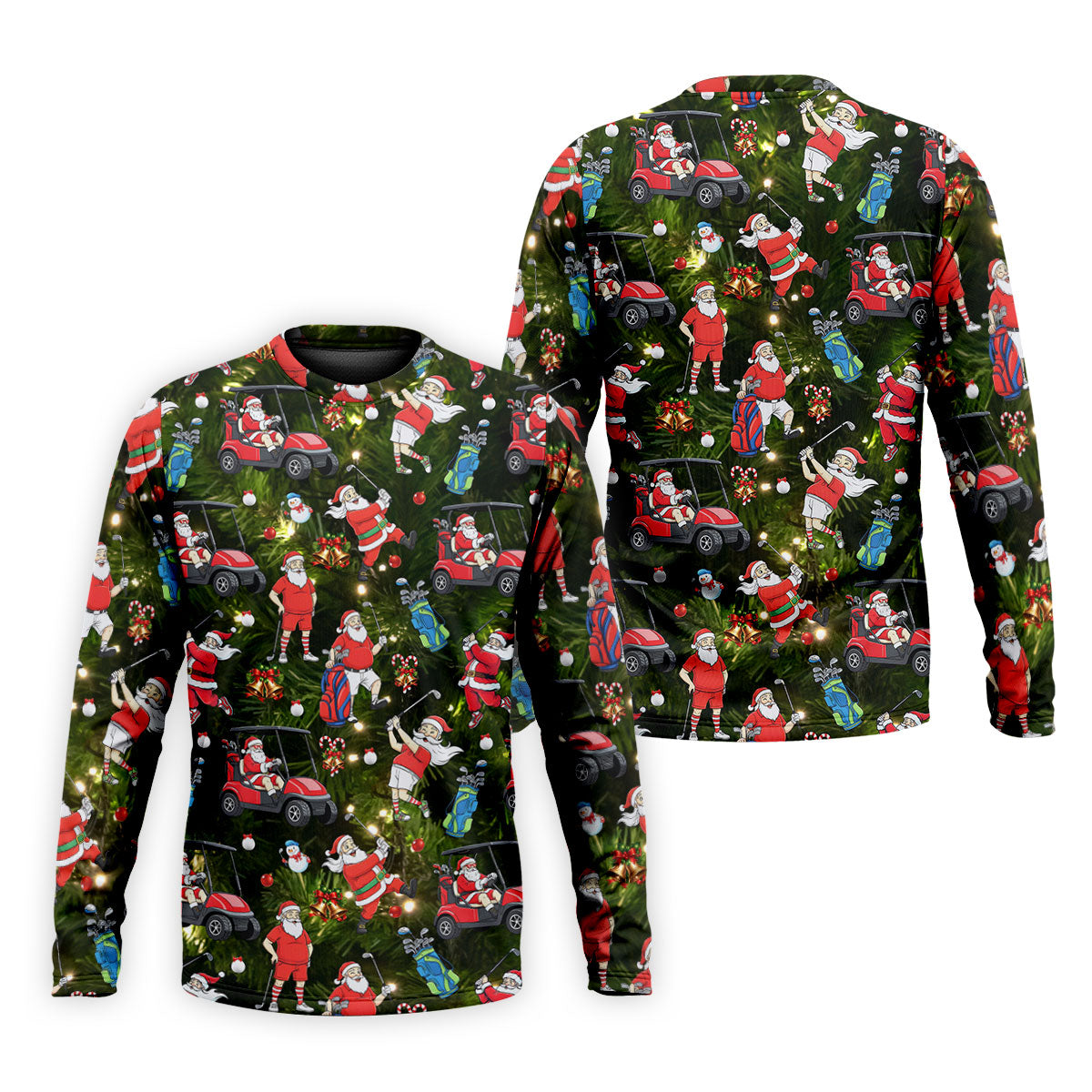 Funny Santa Claus Golf Pose Golf Tops For Men, Polo ShirtFor Men, Christmas Golf Shirt, Mens Golf Gift