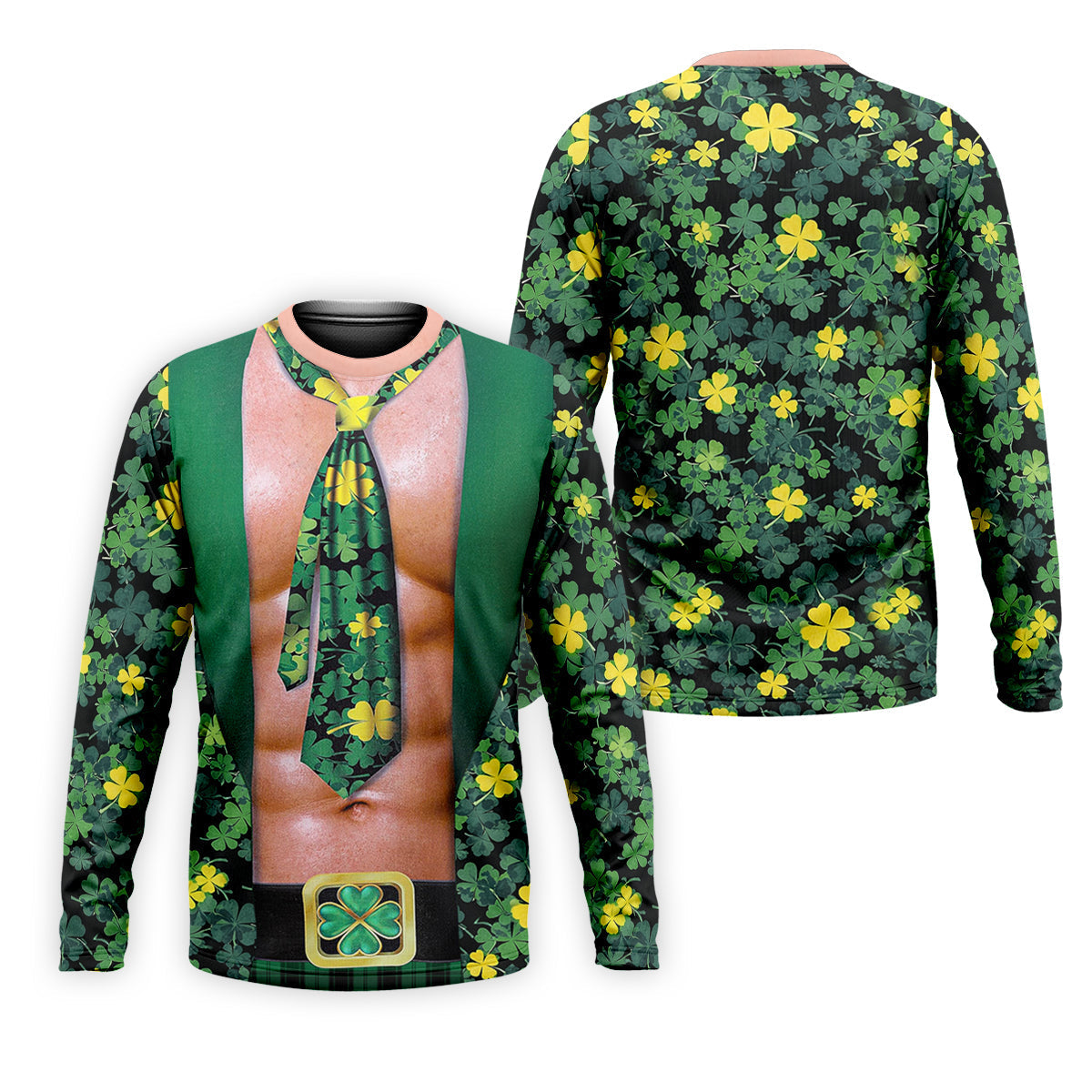 Funny St Patrick's Day Shamrock Golf Shirt, Golf Tops For Men, Polo ShirtFor Men, Golf Shirts For Men