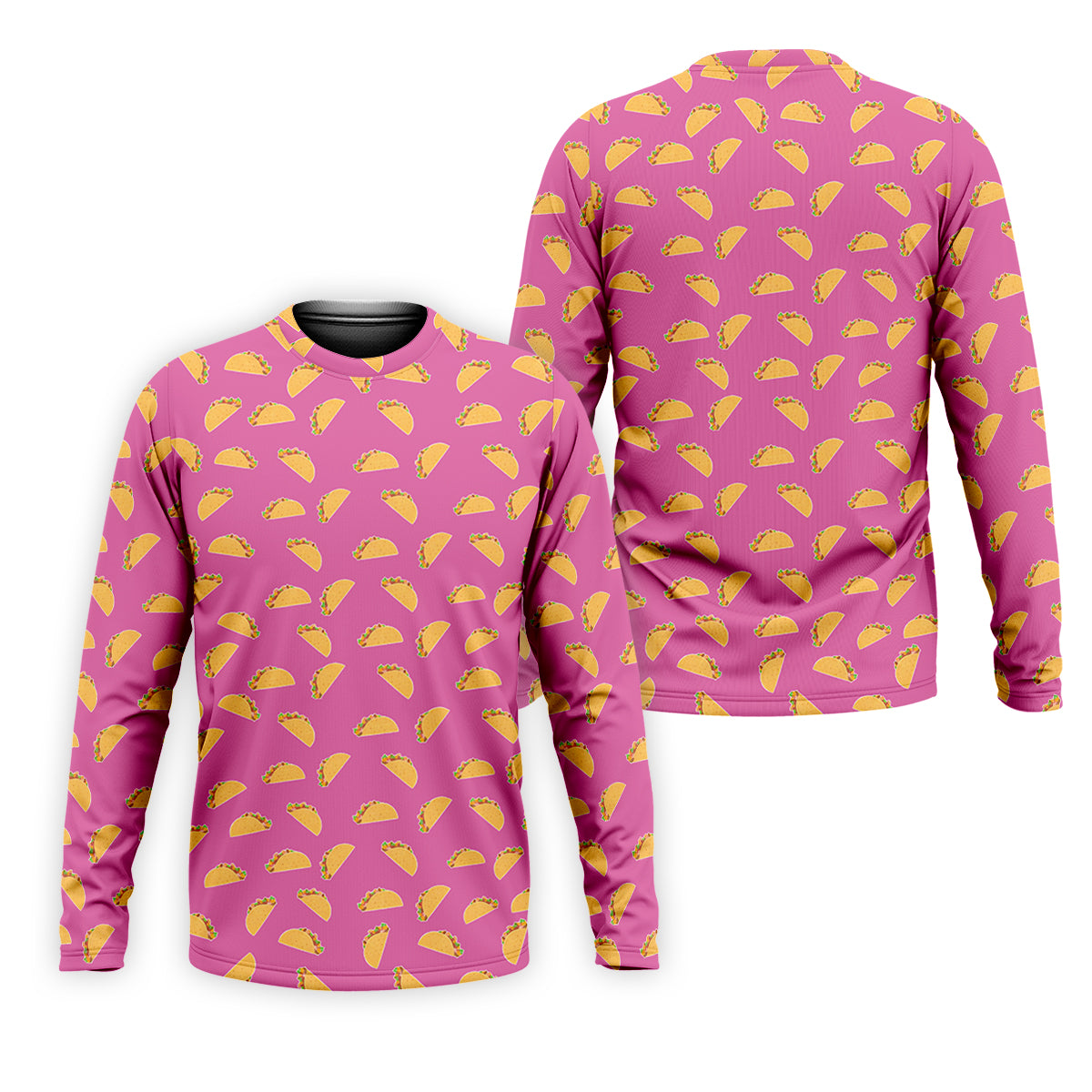 The Pink Taco Seamless Pattern Golf Tops For Men, Polo Shirt Men, Golf Shirts For Men