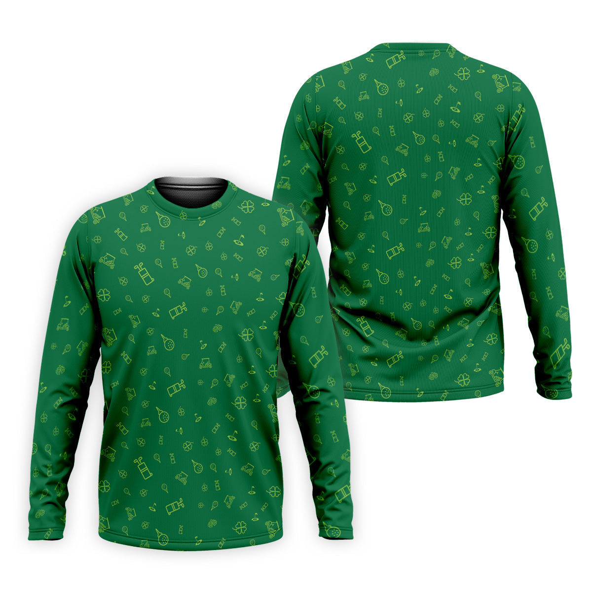 Golf And Beer Lucky Four Leaf Clover St Patrick's Day Green Golf Tops For Men, Golf Gift For Men