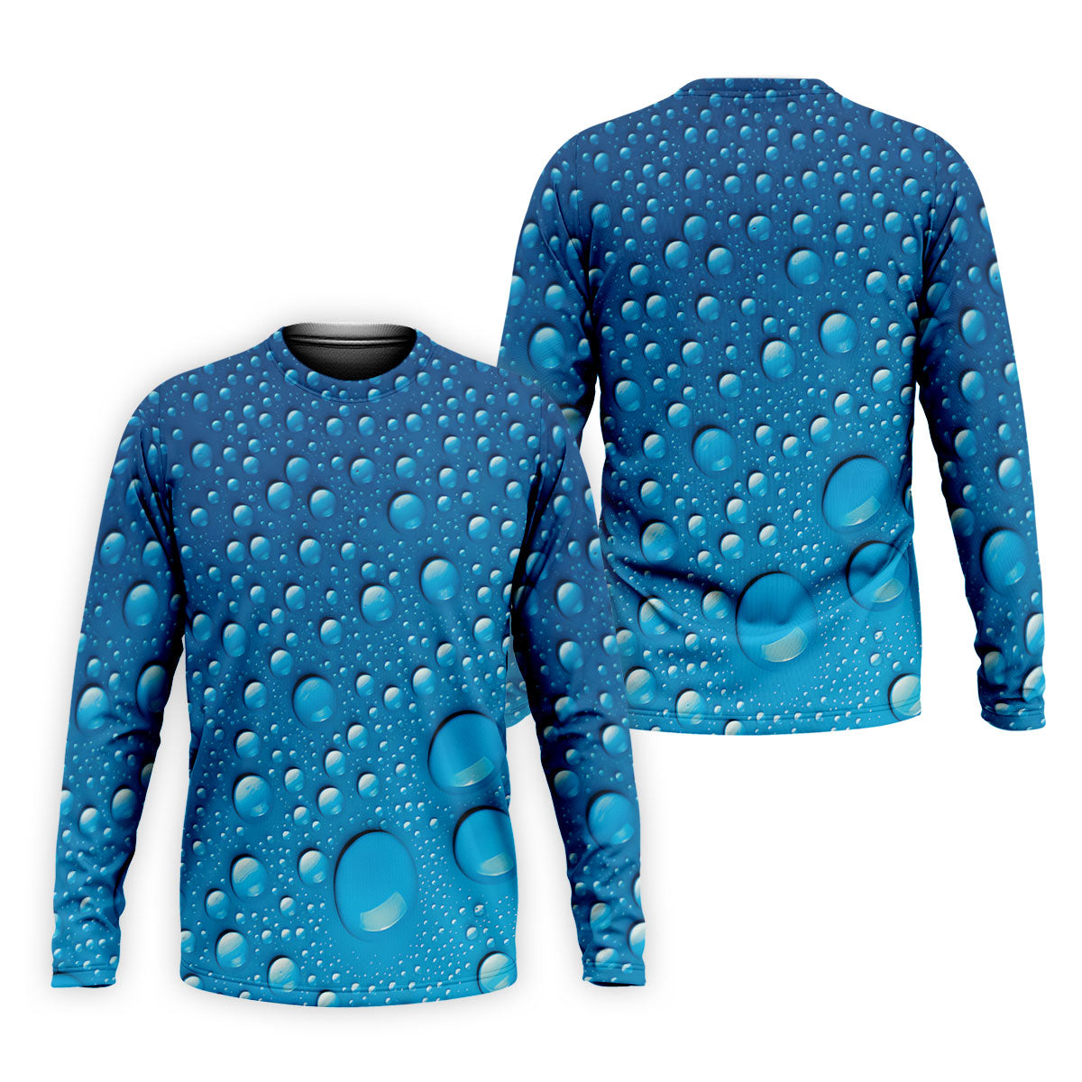 Rain Drops Blue Golf Shirt, Golf Tops For Men, Golf Shirts For Men, Polo Shirt Men