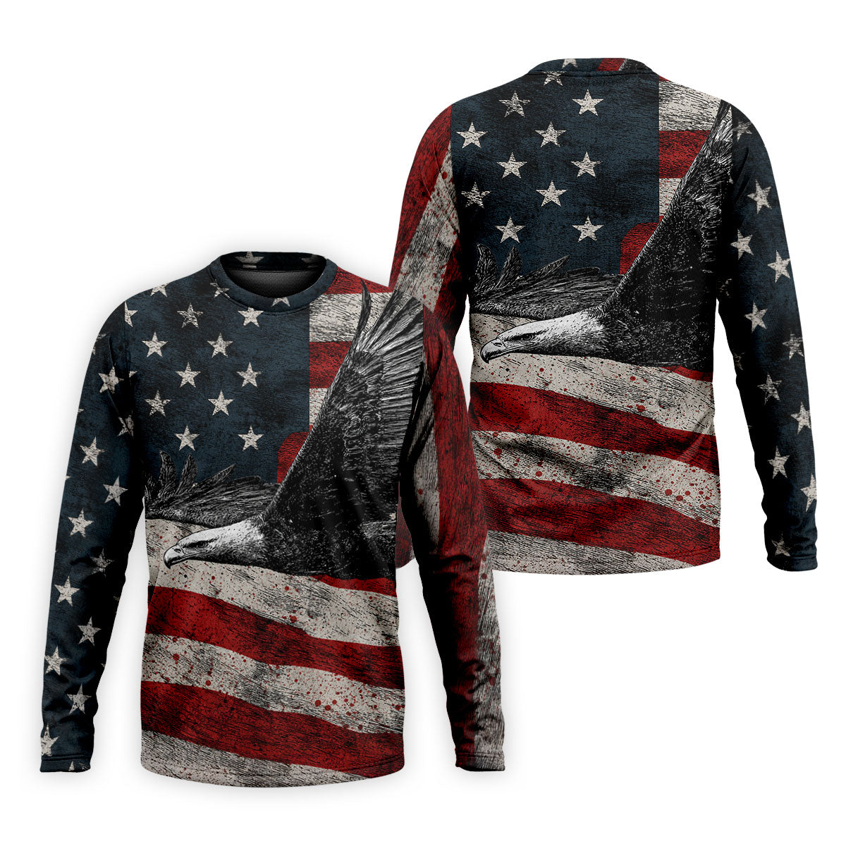 Distressed US Flag And Bald Eagle Patriotic Golf Shirt, 4th Of July 250 Years American Pride Golf Shirts For Men
