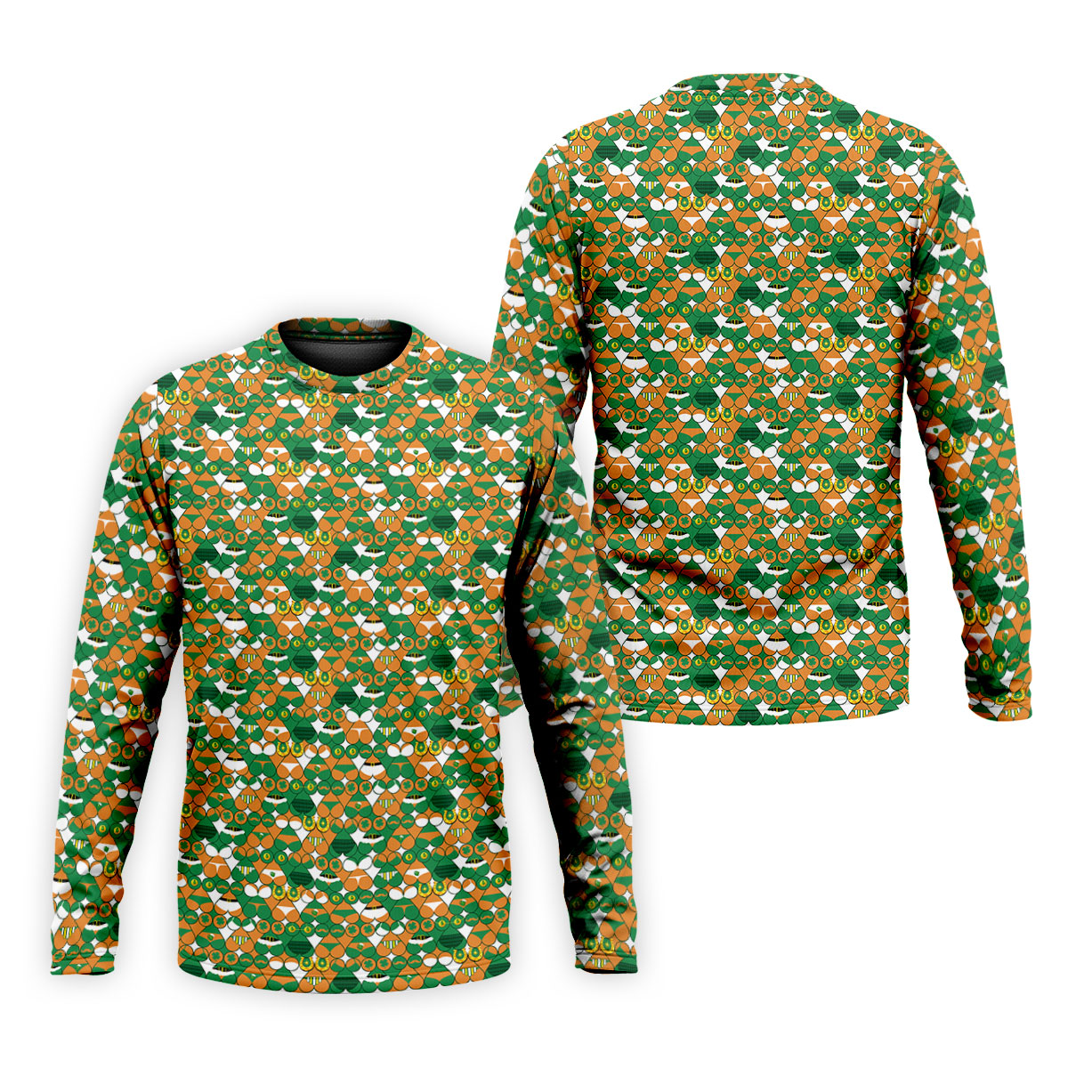 Naughty Fun Adult Humor St Patrick's Day Golf Shirt, Green Orange White Polo ShirtFor Men