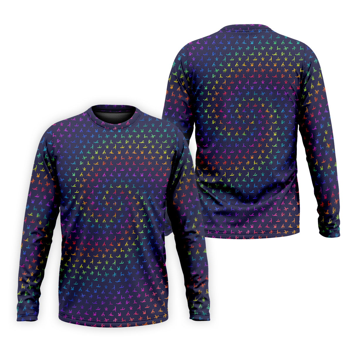 Naughty Position Adult Humor Rainbow Effect Men's Golf Polo Shirt Golf Gift For Men, Golf Shirts For Men