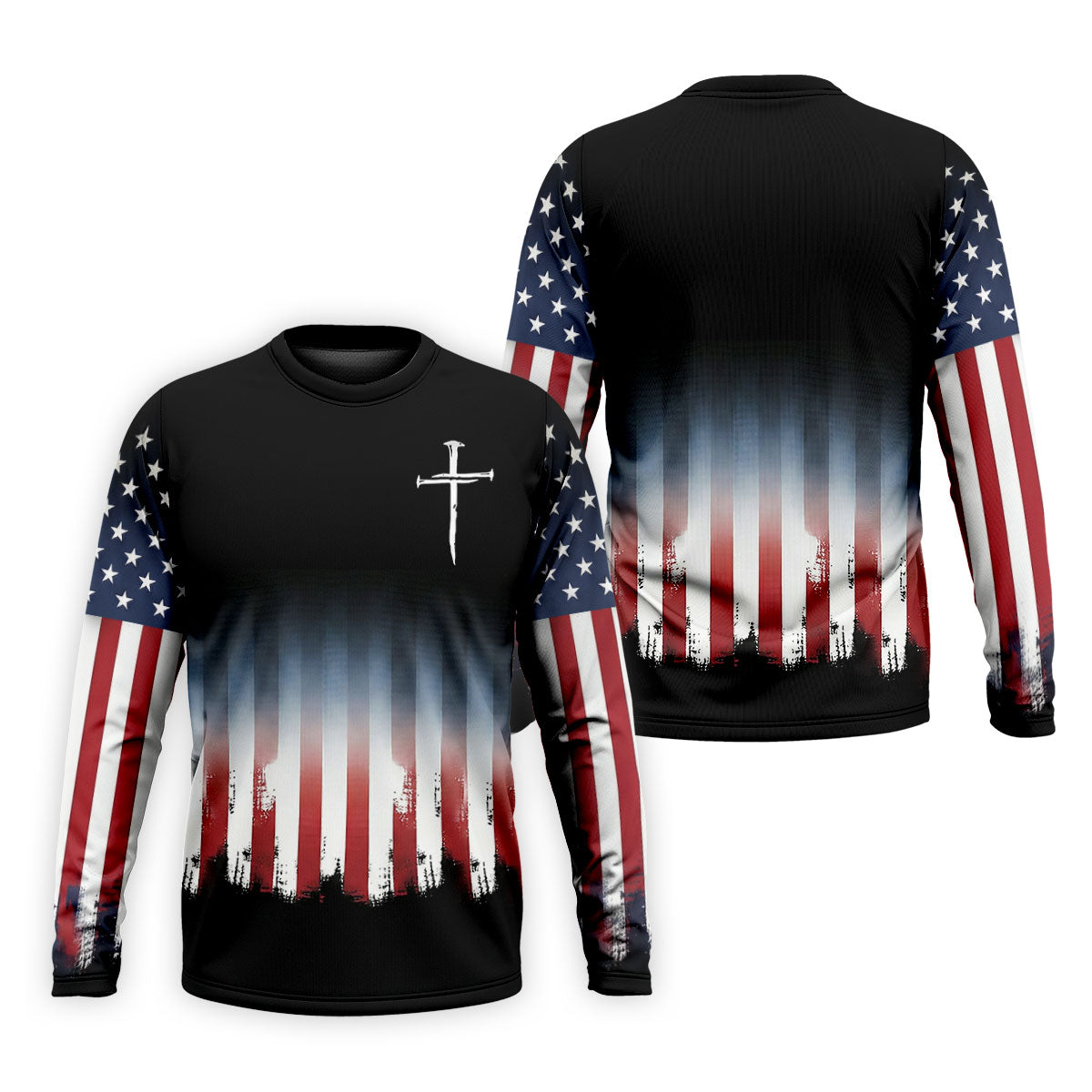 250 Years USA Anniversary 1776-2026 Men's Golf Polo ShirtFaith Cross 4th Of July Patriotic Golf Shirt