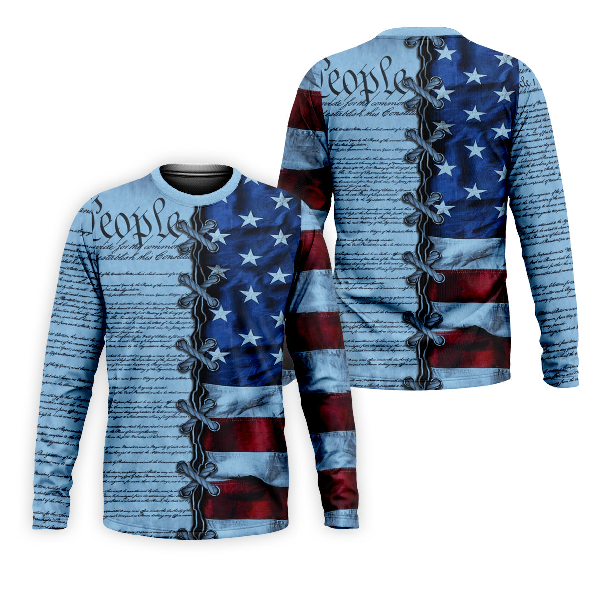 We The People Preamble Patriotic 4th Of July Blue Golf Shirt, 250th Anniversary Golf Shirts For Men