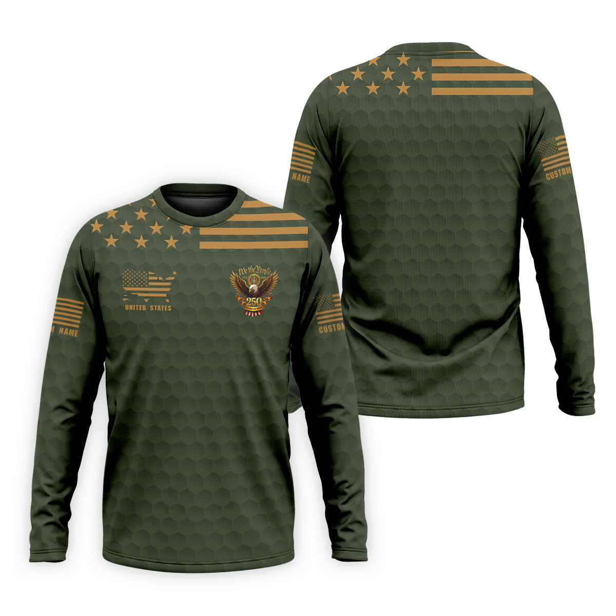 Army Veteran We The People 250 Years Of Free 4th Of July Golf Shirt, Golf Shirts For Men