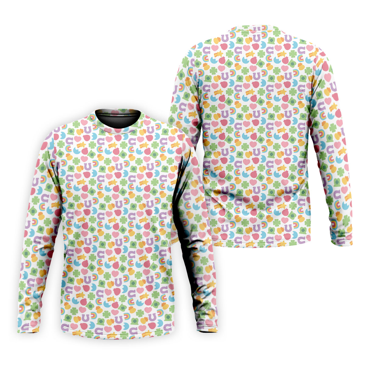 St Patrick's Day Lucky Charms White Golf Shirt, Cute Golf Outfit, Polo Shirt Men, Golf Shirts For Men