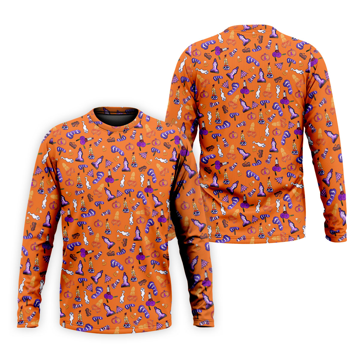 Funny Dirty Orange And Purple Halloween Golf Shirt, Fun Golf Shirts For Men, Cool Golf Gift