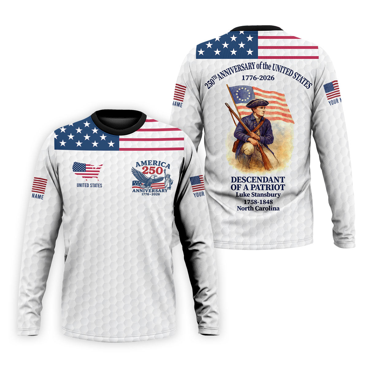 Descendant Of A Patriot Golf Tops For Men, America 250th Anniversary Golf Shirt, Polo Shirt Men