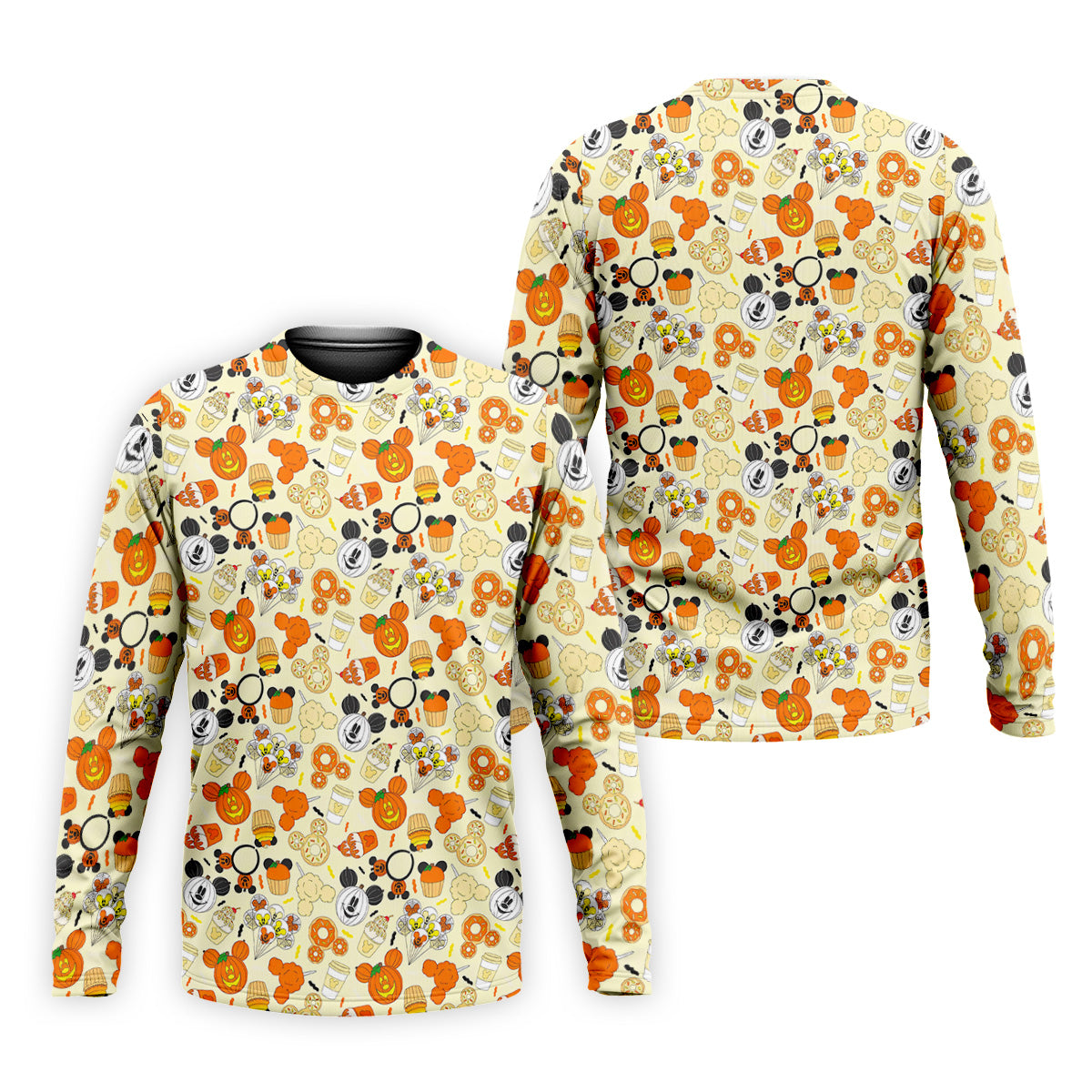 Cute Halloween Mouse Pumpkin Polo ShirtFor Men, Sweet Spooky Golf Tops For Men, Halloween Golf Shirt